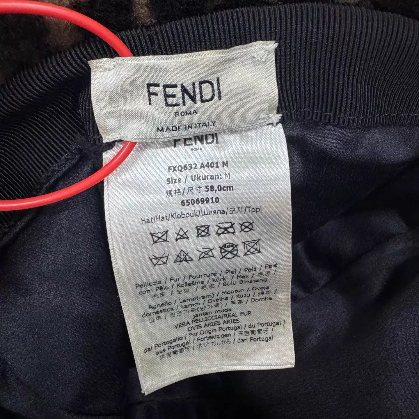 Fendi Fendi FF Brown Black Shearling Bucket Hat 99 New Size ONE SIZE - 3 Thumbnail