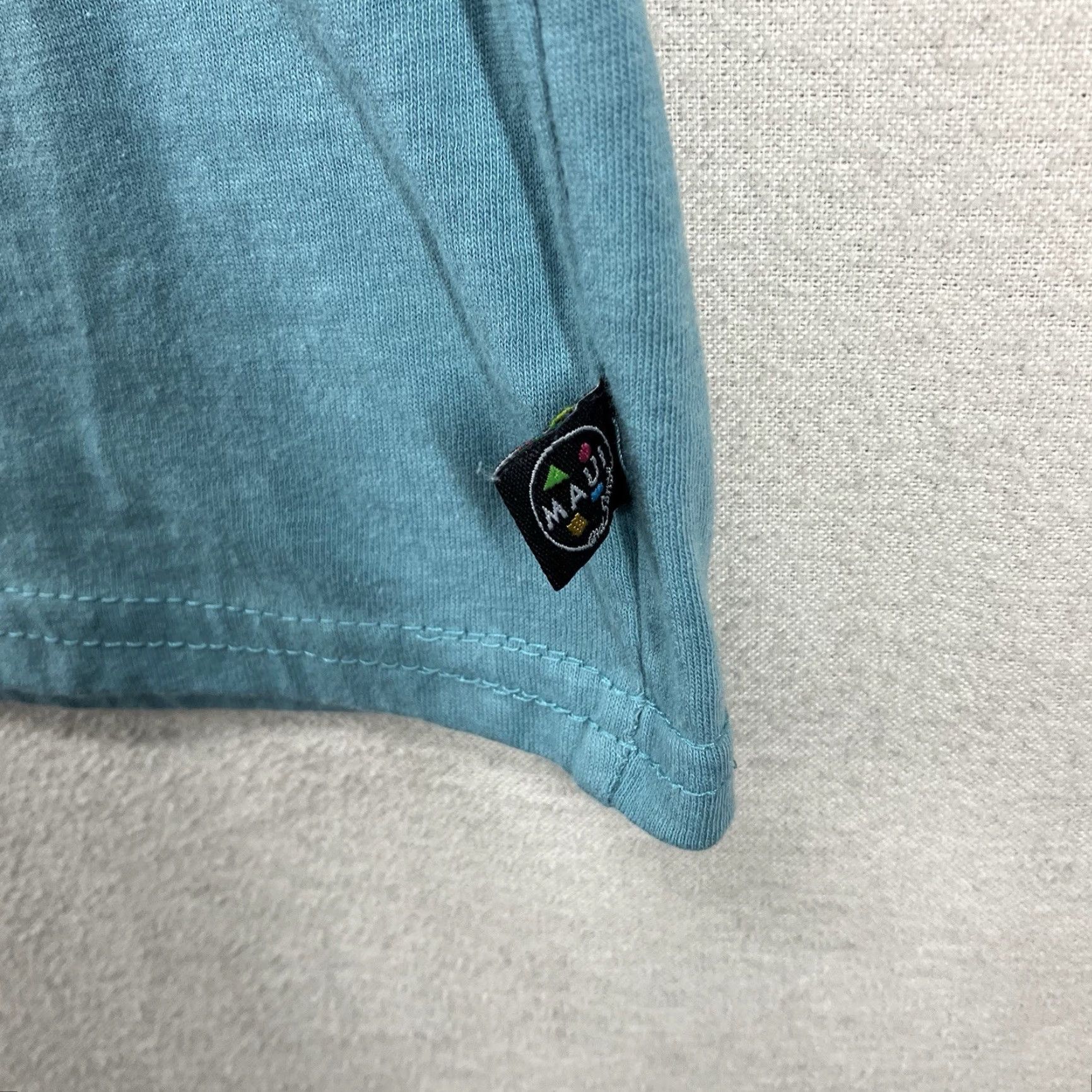 AQUA Maui and Sons Logo Graphic T-shirt Men Medium Short Sleeve Blue Color Retro 80s 90s Cotton Polyester Breathable Crew Neck Size US M / EU 48-50 / 2 - 7 Thumbnail