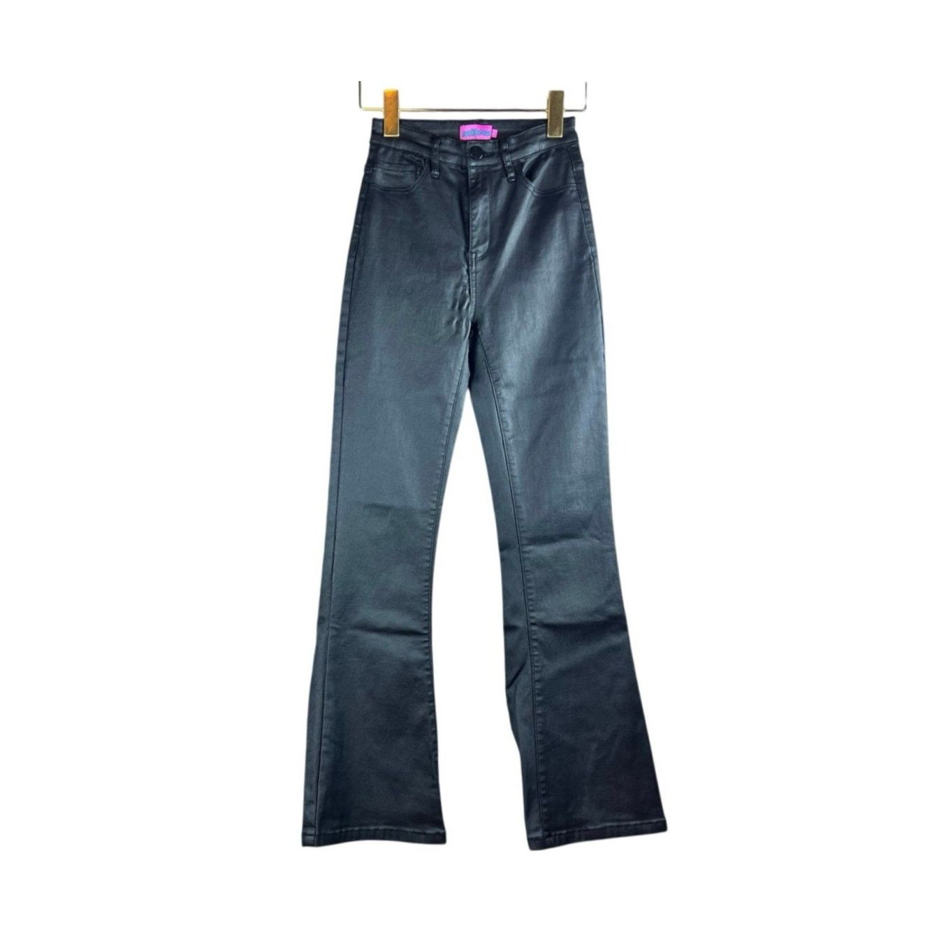 Other Edikted Luna Faux Leather Flare Pants Black High Rise Small Size 26" / US 2 / IT 38 - 2 Thumbnail