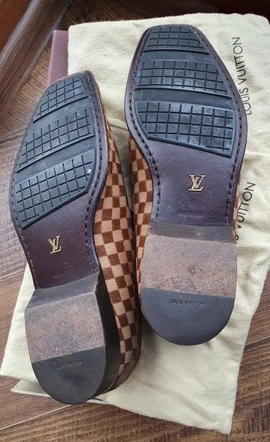 Louis Vuitton LOUIS VUITTON Loafer Brown Pony Hair LV Dice Logo Charm Size US 9 / EU 42 - 6 Thumbnail