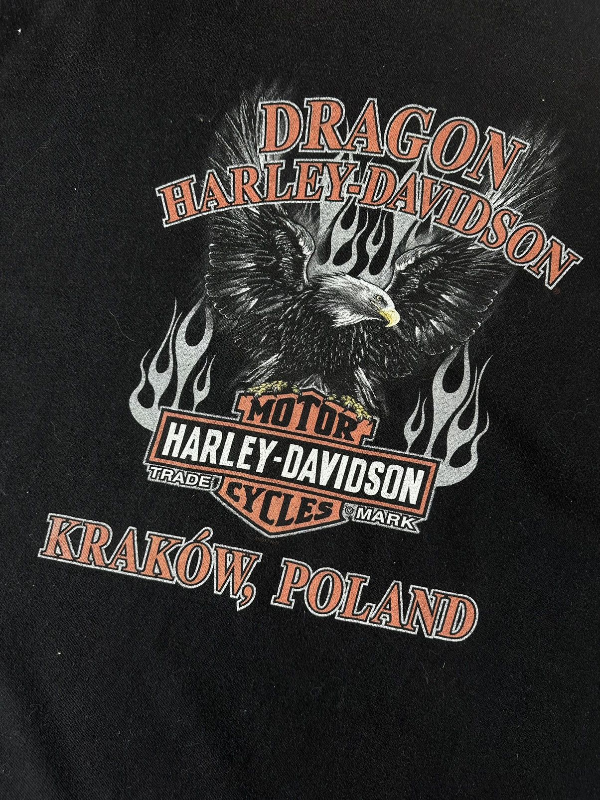 Harley Davidson Harley Davidson Dragon Krakow Poland Overprint Logo T-Shirt Size US XXL / EU 58 / 5 - 9 Thumbnail