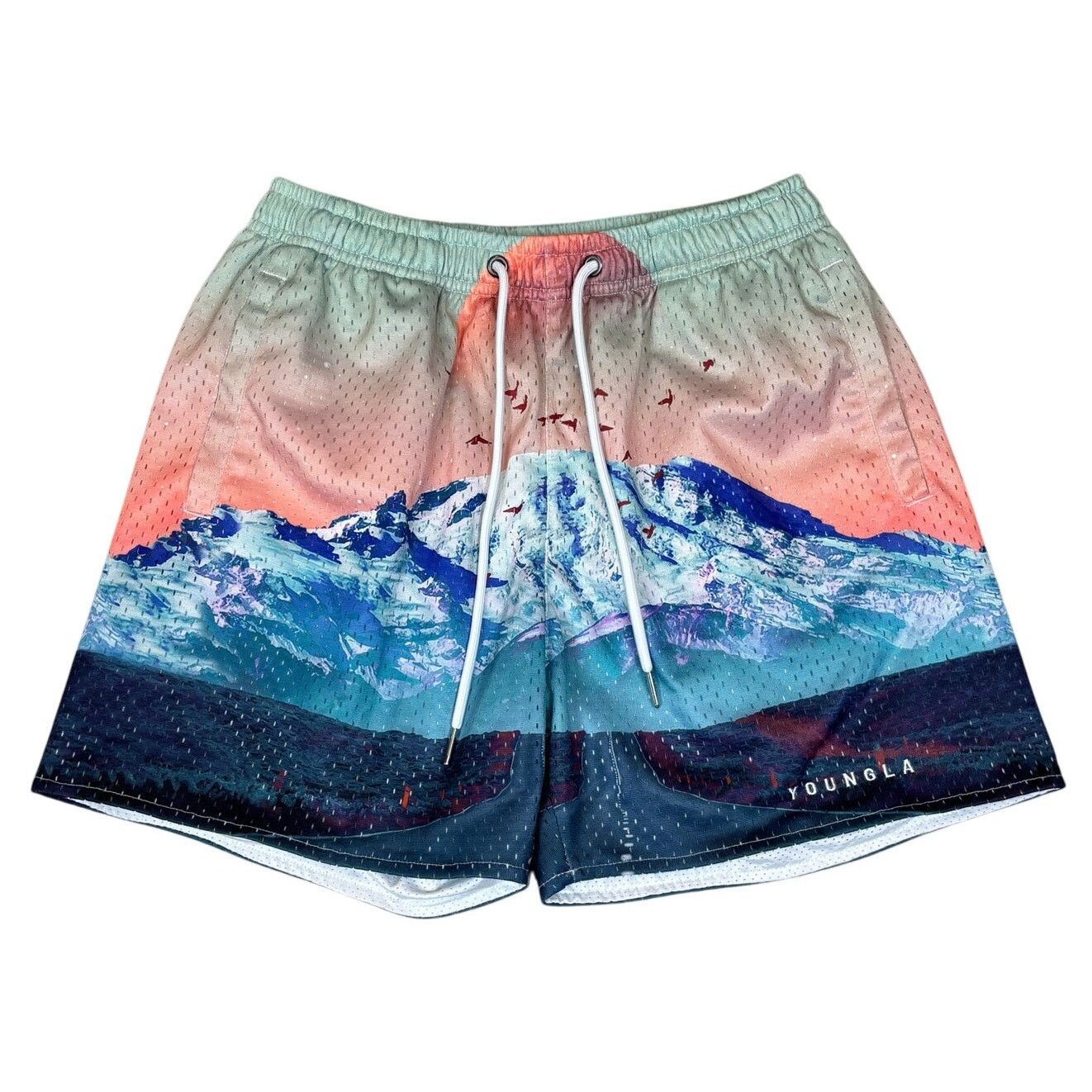 Other YoungLA 150 After Party Mystic Mountain Mesh Shorts Men's S Size US 28 / EU 44 - 1 Thumbnail