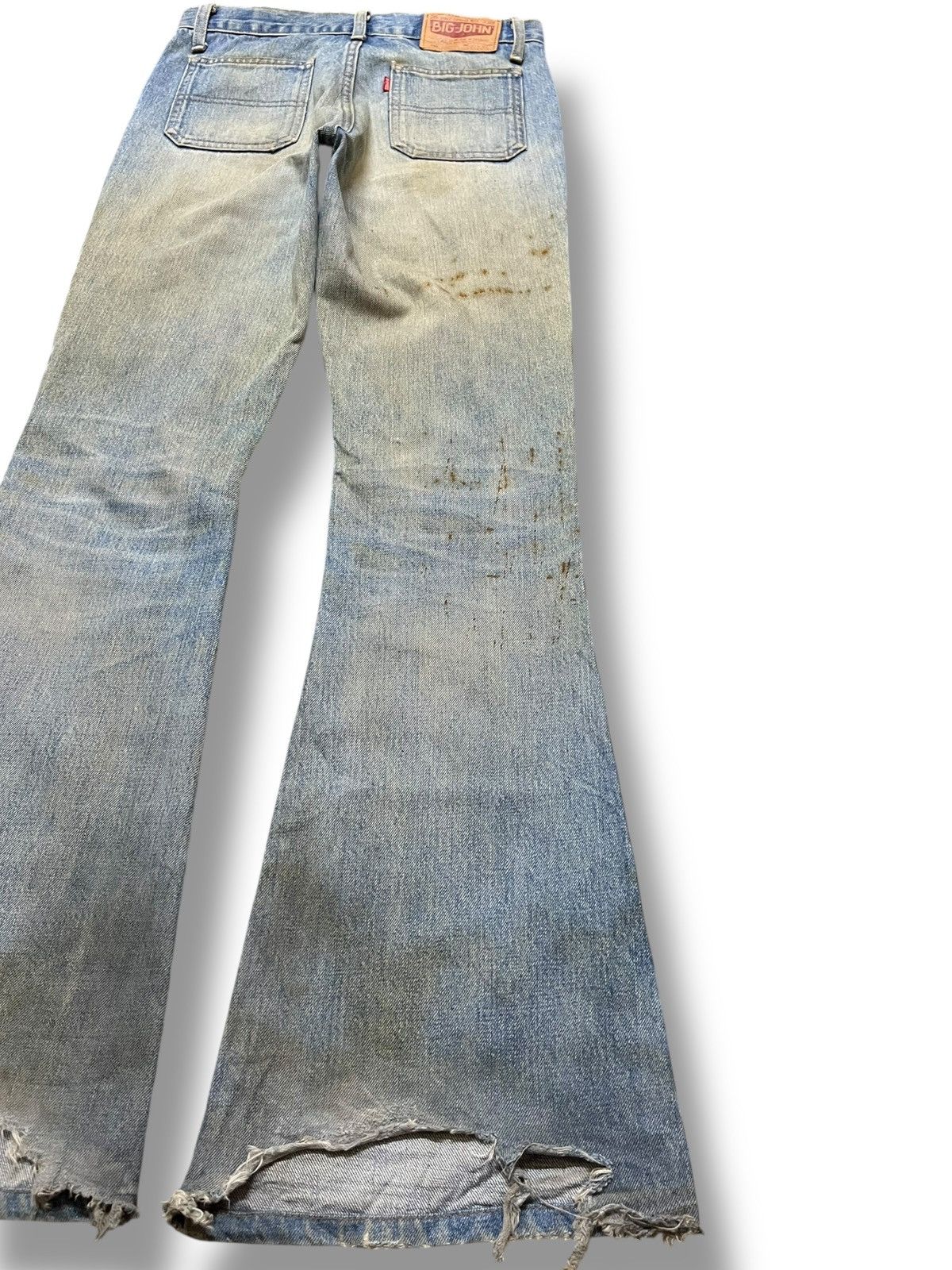 Big John Vintage Big John Flare Bell Bottom Mudwash Distressed Denim Size US 28 / EU 44 - 8 Thumbnail