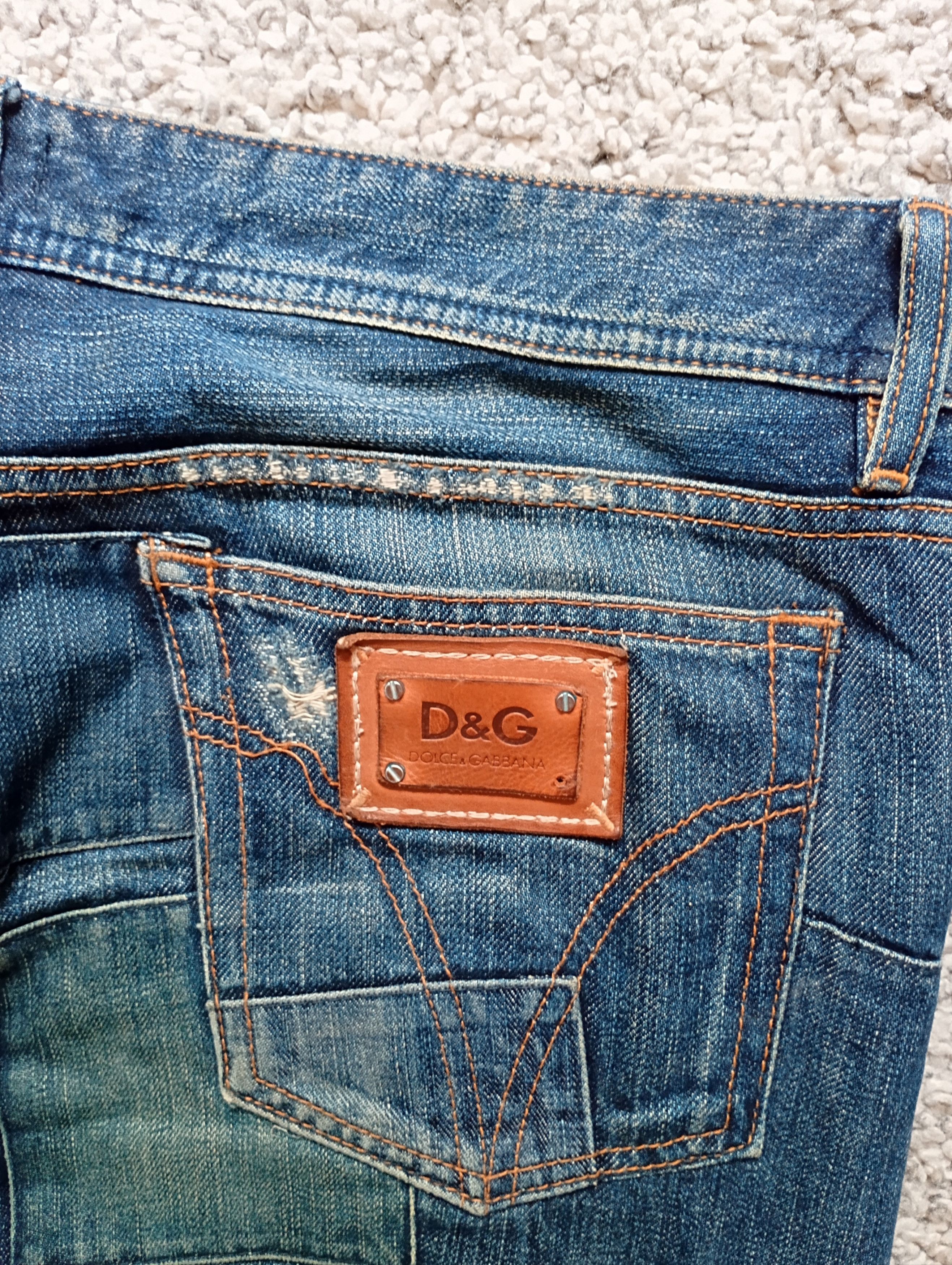 Dolce & Gabbana Dolce & Gabbana Y2k Distressed Patchwork Denim Pants Size US 32 / EU 48 - 10 Thumbnail