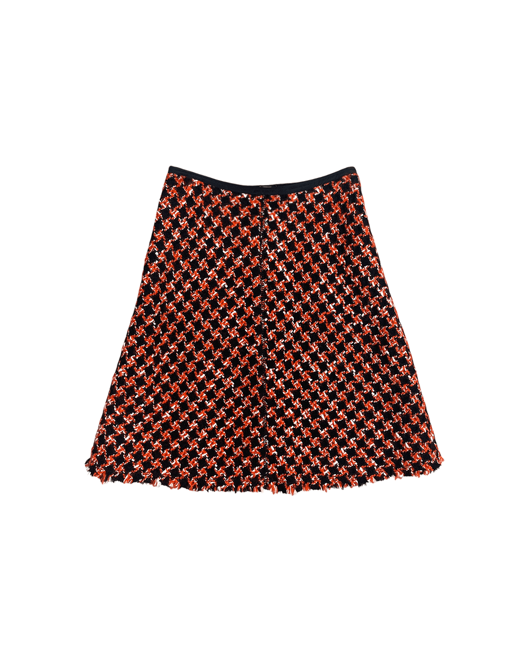 Prada Prada 2000s Fringe Detail A Line Wool Skirt Size 26" / US 2 / IT 38 - 1 Thumbnail