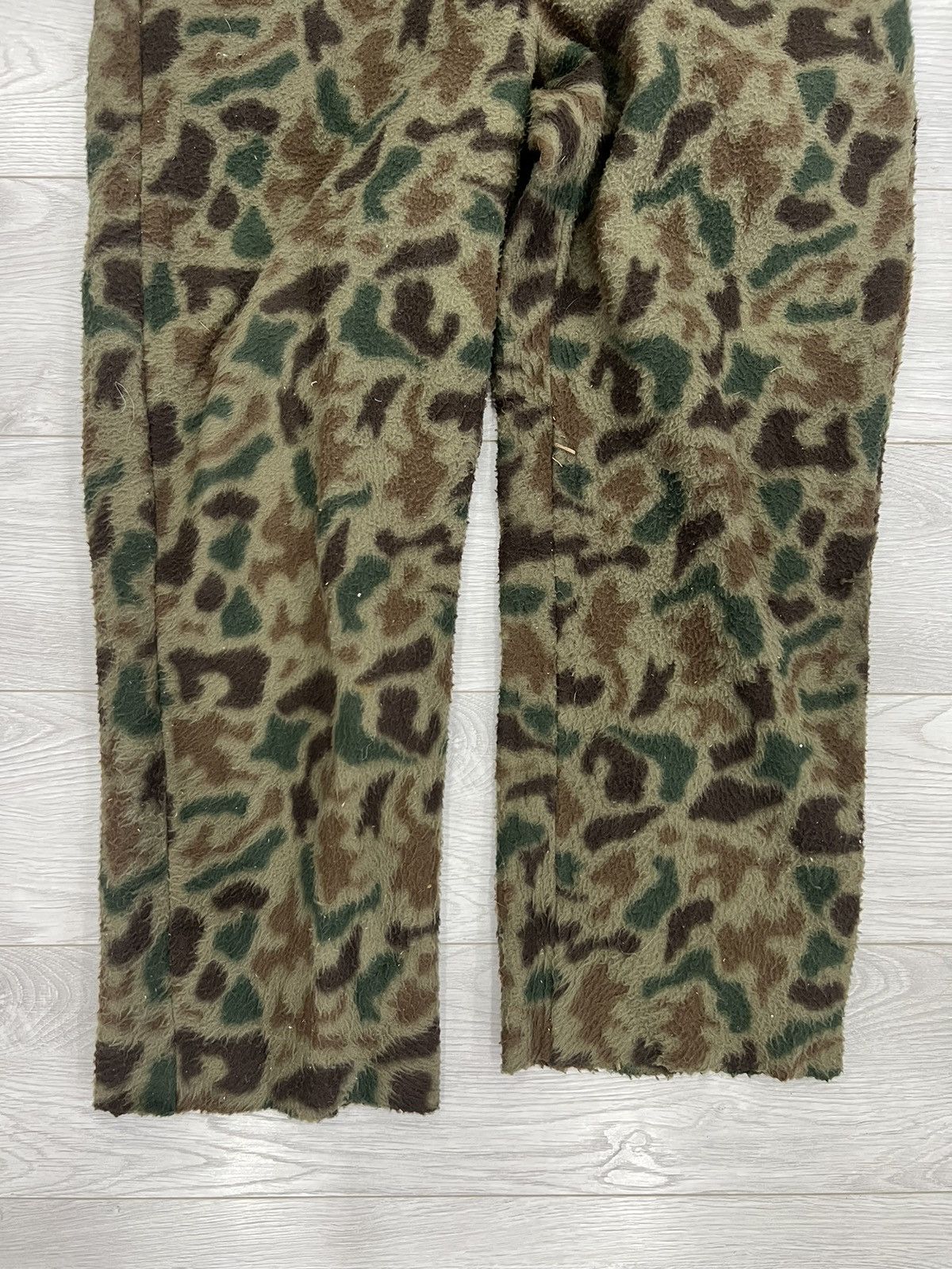 Woolrich Woolen Mills Vtg Woolrich Duck Camo Fleece Pants Removable Suspenders XL Size US 36 / EU 52 - 5 Thumbnail