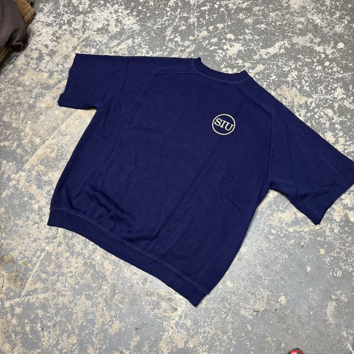 Vintage True Vintage SIU Navy Blue 70s Short Sleeve Crewneck Sweat Size US M / EU 48-50 / 2 - 2 Thumbnail