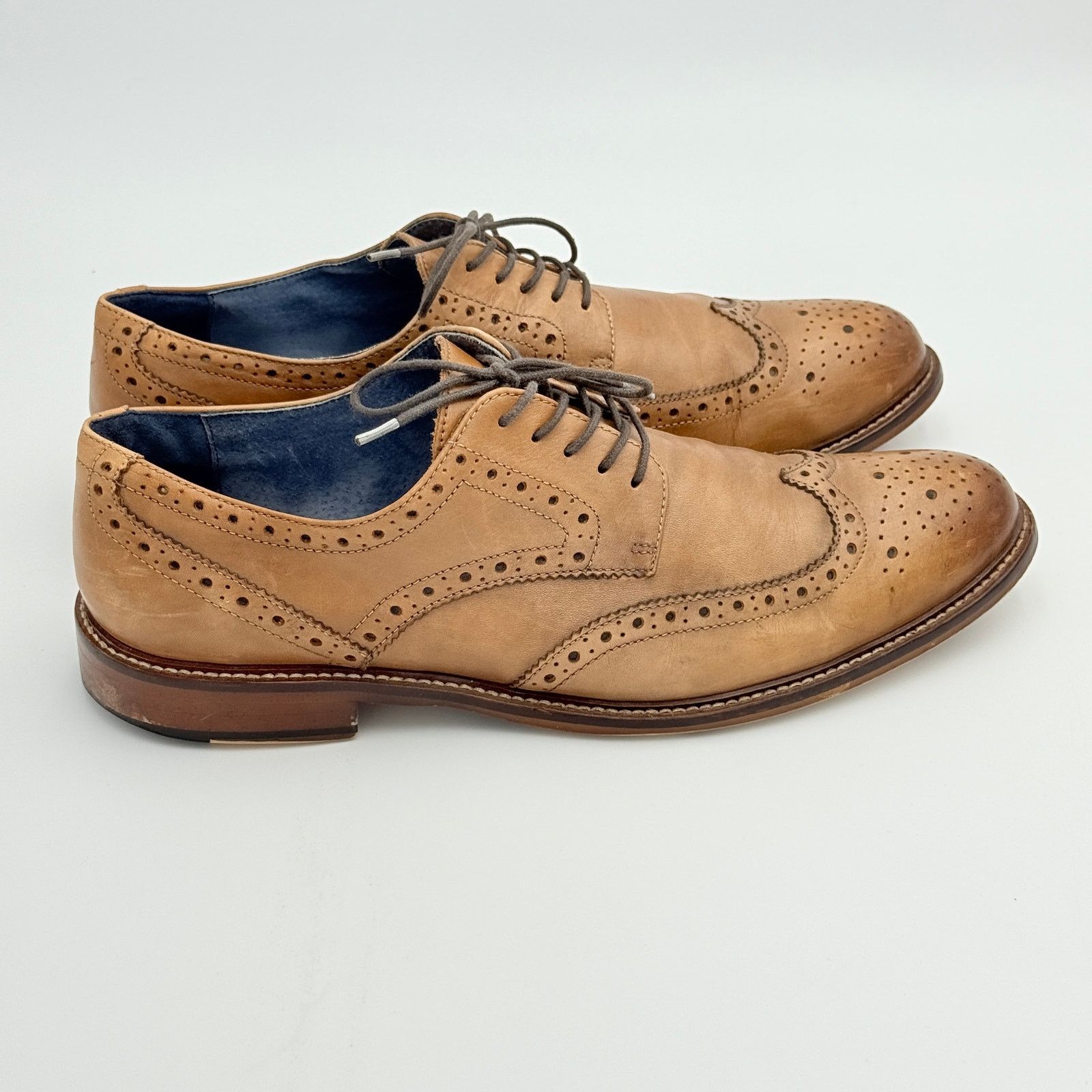 Aston Grey Aston Grey Cortland Wingtip Oxford Shoes Tan 10.5 Size US 10.5 / EU 43-44 - 1 Thumbnail