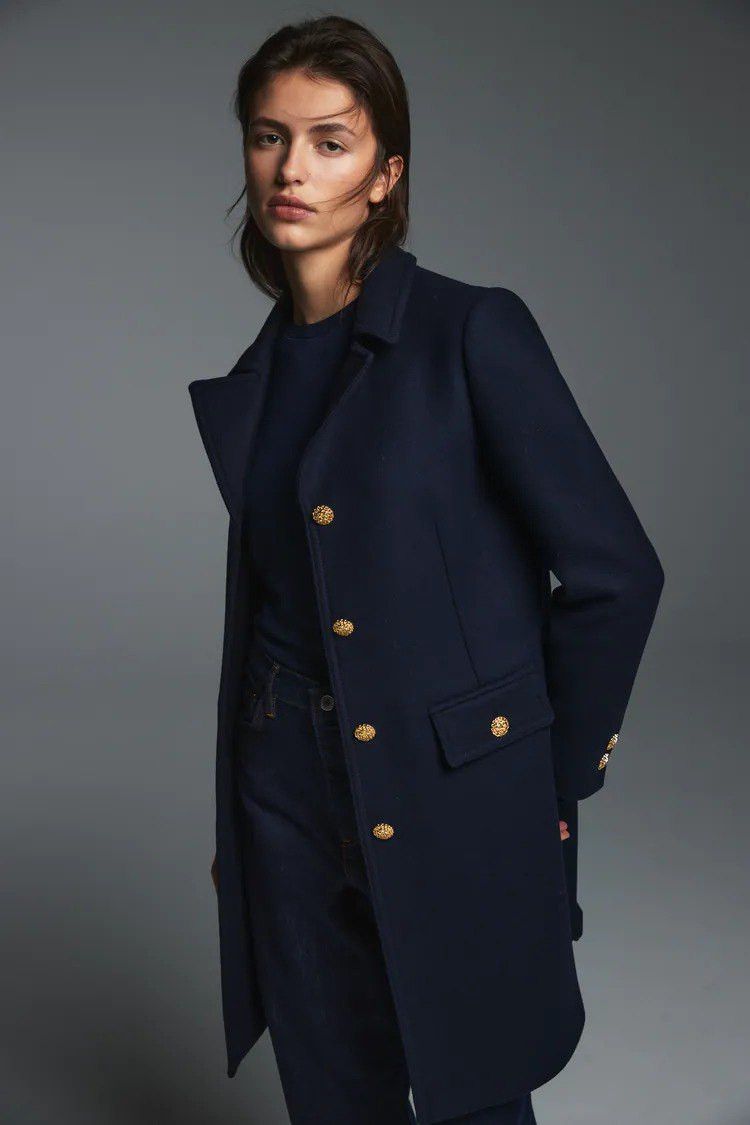 Burberry × Burberry Prorsum Rare Burberry Brit Military Navy Wool Coat Size M / US 6-8 / IT 42-44 - 1 Thumbnail