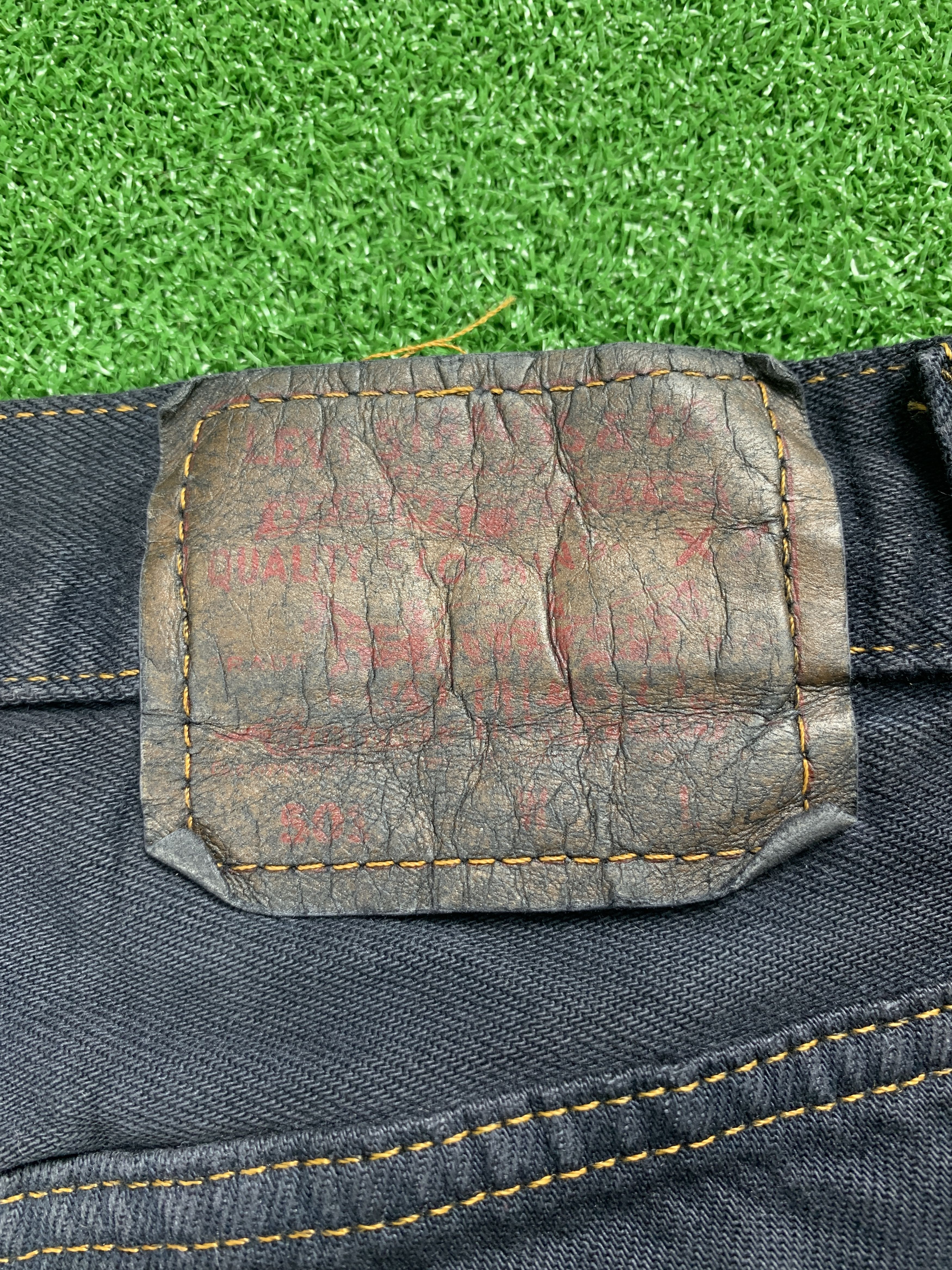 Levi's × Vintage Vintage Levi's 503 Distressed Black Jeans Size US 30 / EU 46 - 11 Thumbnail