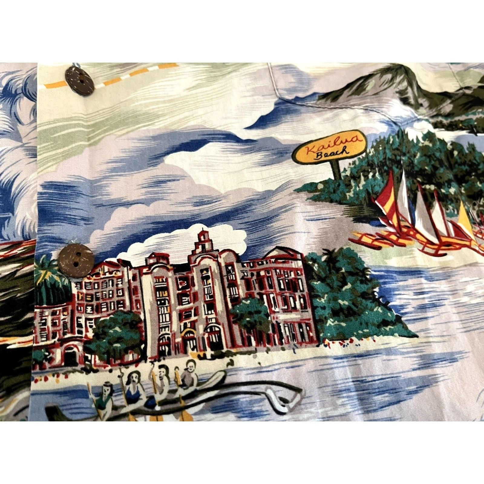 Hilo Hattie VINTAGE Hilo Hattie Surf Golf Volcano Beach Button Front Hawaiian Shirt Mens XL Size US XL / EU 56 / 4 - 4 Thumbnail