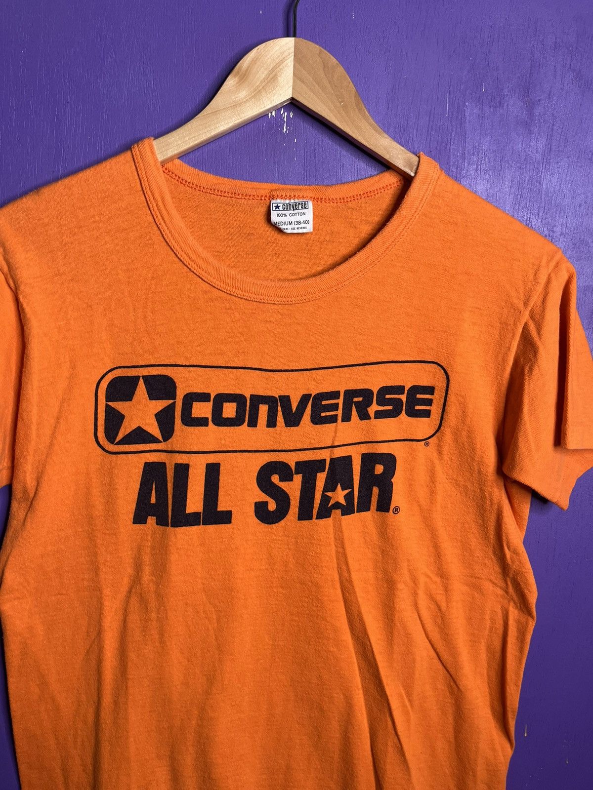 Converse × Vintage Vintage 70s Converse all star logo promo t-shirt Size US M / EU 48-50 / 2 - 3 Thumbnail