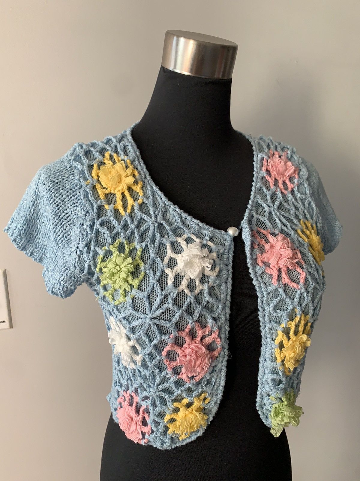 Vintage Vintage 90s y2k Hand Stitched Crochet Top Size S / US 4 / IT 40 - 16 Thumbnail