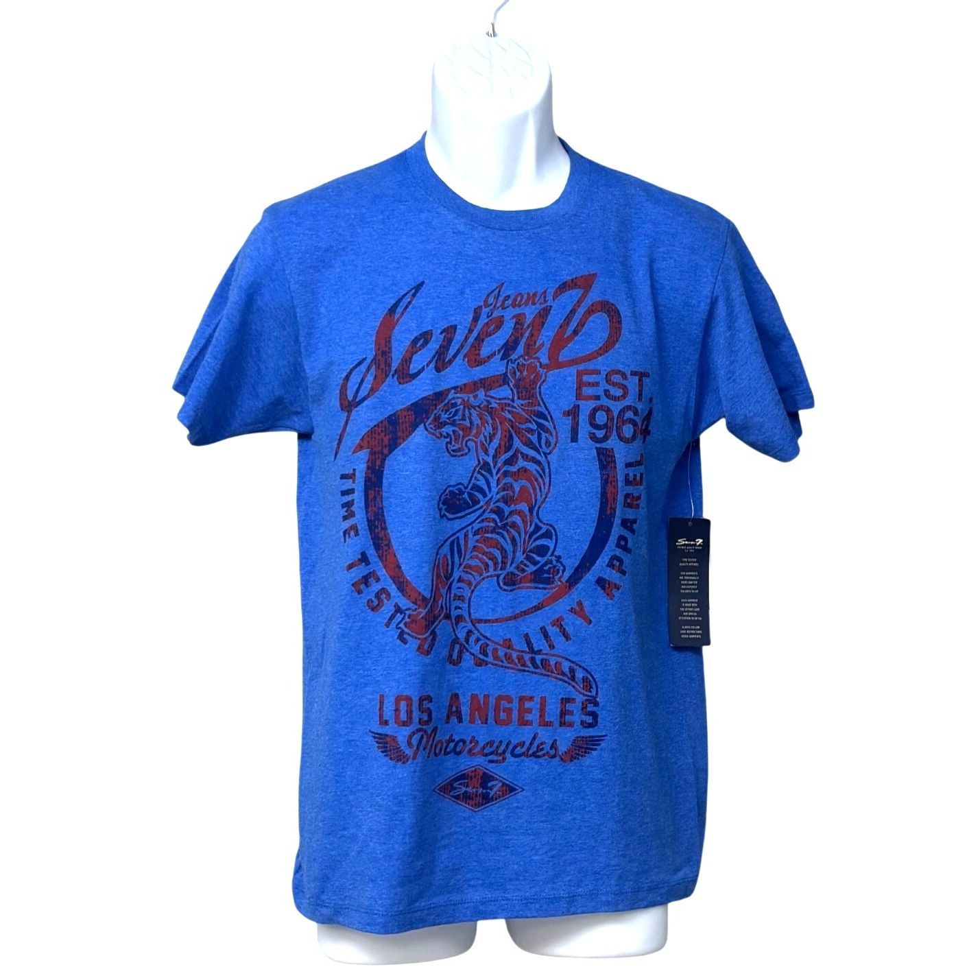 Other Seven7 Men’s Short Sleeved Crew Neck Graphic Tee, Royal Heat Size US S / EU 44-46 / 1 - 1 Thumbnail