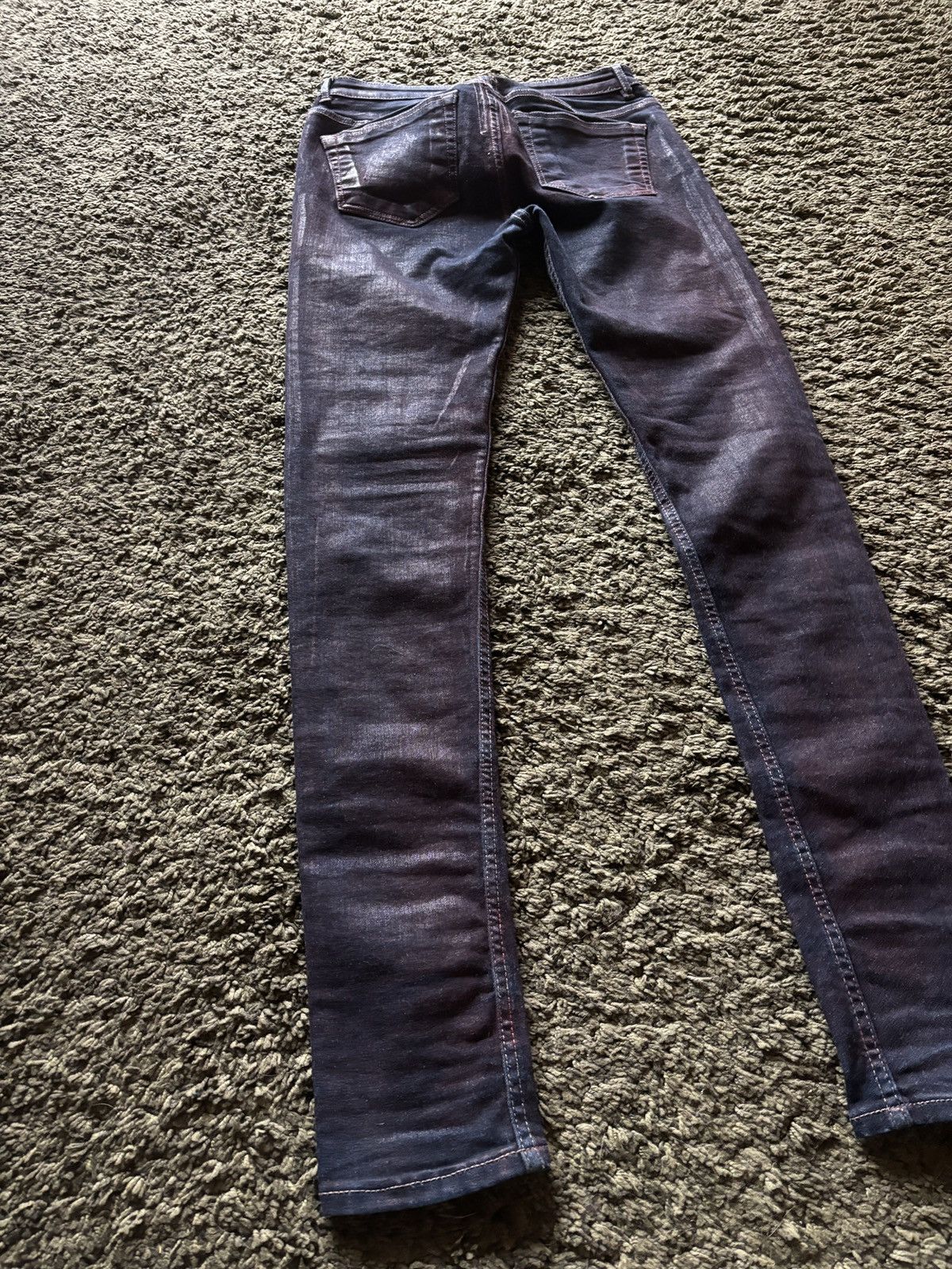 Rick Owens Drkshdw AW19 Rick Owens Drkshdw “Larry” Cherry Wax Detroit Cut Jeans Size US 28 / EU 44 - 9 Thumbnail