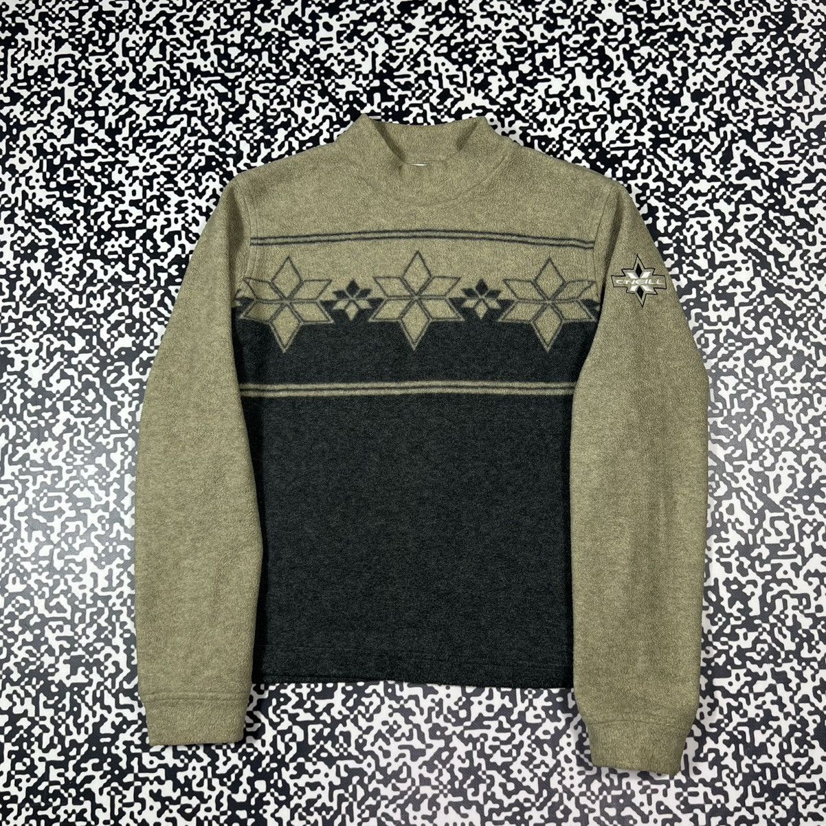 O'Neill Vintage 90s Oneill Retro Fleece Aztec Logo Surf Board Style Size M / US 6-8 / IT 42-44 - 3 Thumbnail