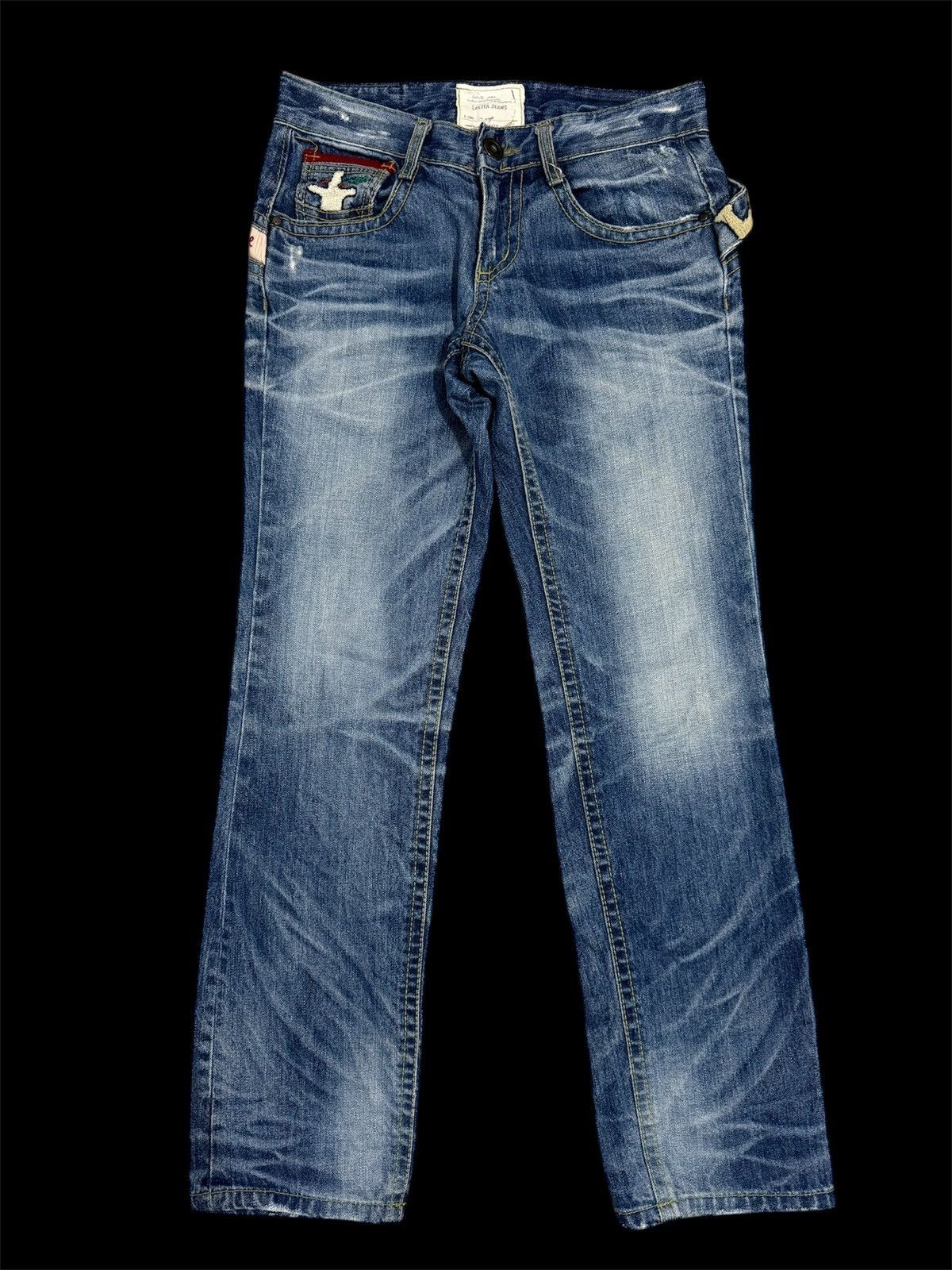 Japanese Brand Lolita Jeans X Yoshitomo Nara Denim Flare Jeans Size 32 Size US 31 - 2 Thumbnail