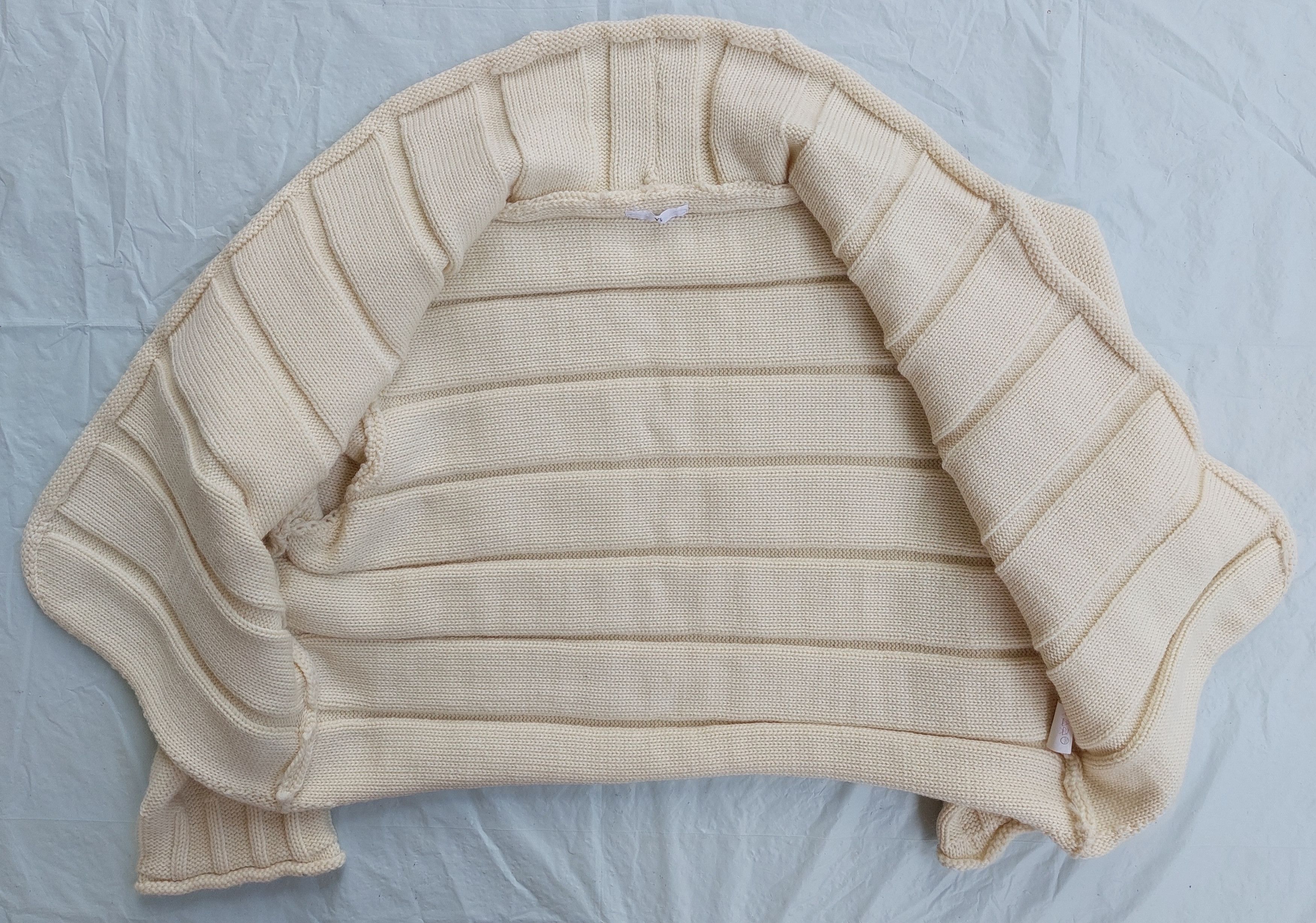 Yohji Yamamoto Y'S by YOHJI YAMAMOTO wool cropped knitted open jacket Size US L / EU 52-54 / 3 - 12 Thumbnail