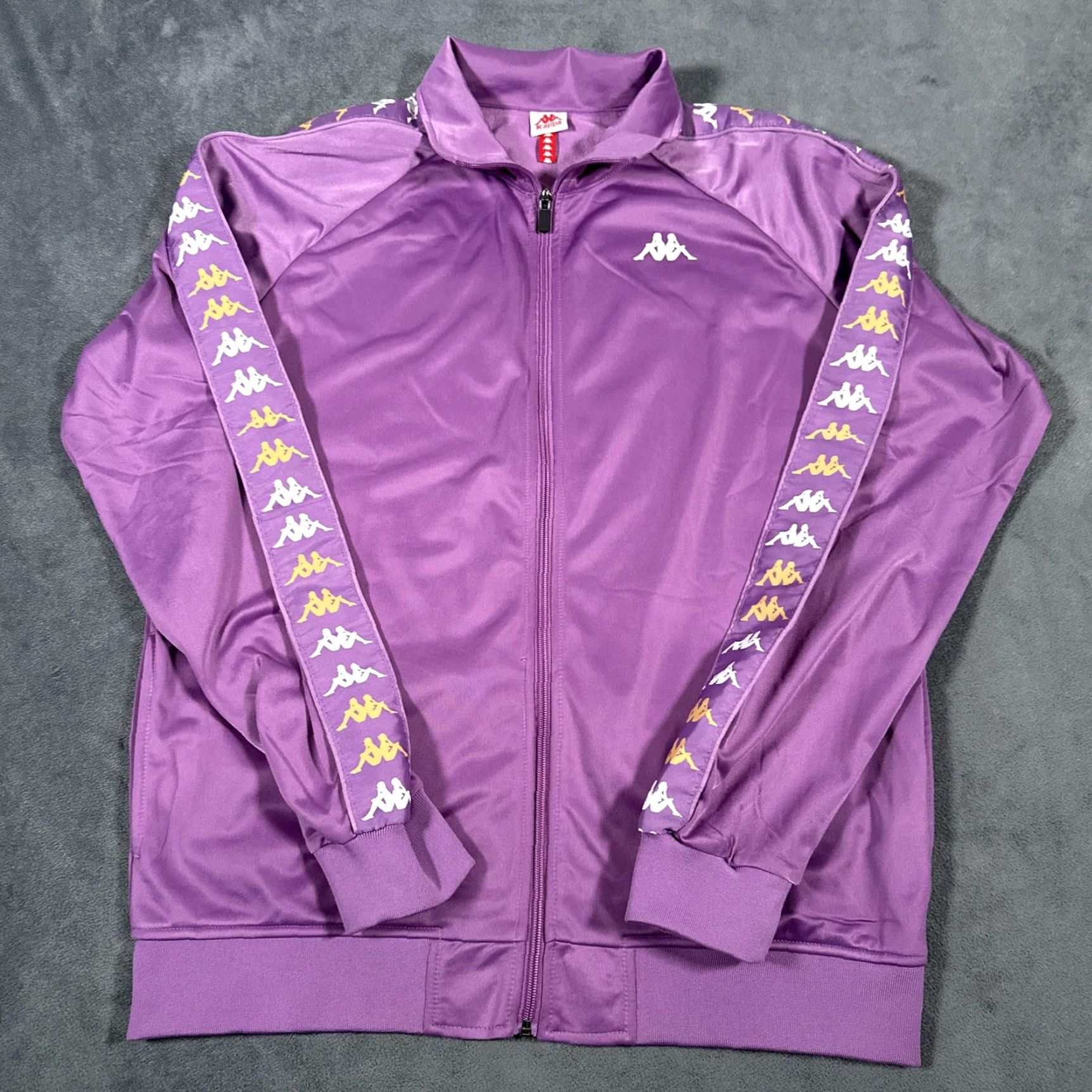 Kappa Kappa Track Jacket Womens XL Purple Zip Up Logo Tape 100% Polyester Athletic Size XL / US 12-14 / IT 48-50 - 7 Thumbnail