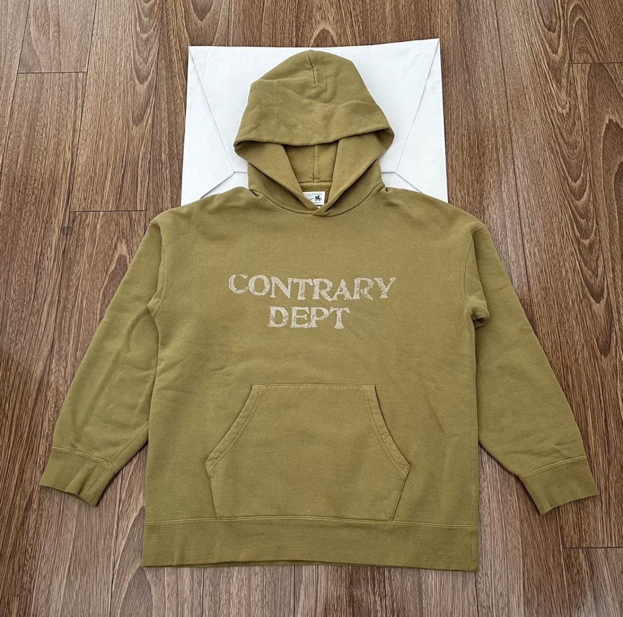 image of Visvim Contrary Dept Jumbo Hoodie in Yellow, Men's (Size Medium)