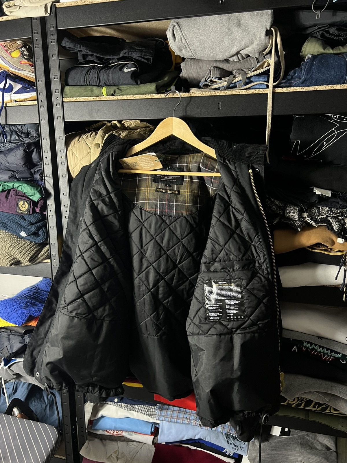 Barbour 🔥RRP715€ NWT Barbour Short Wind Waxed Parka Jacket Size L 🇬🇧🖤 Size US L / EU 52-54 / 3 - 15 Thumbnail