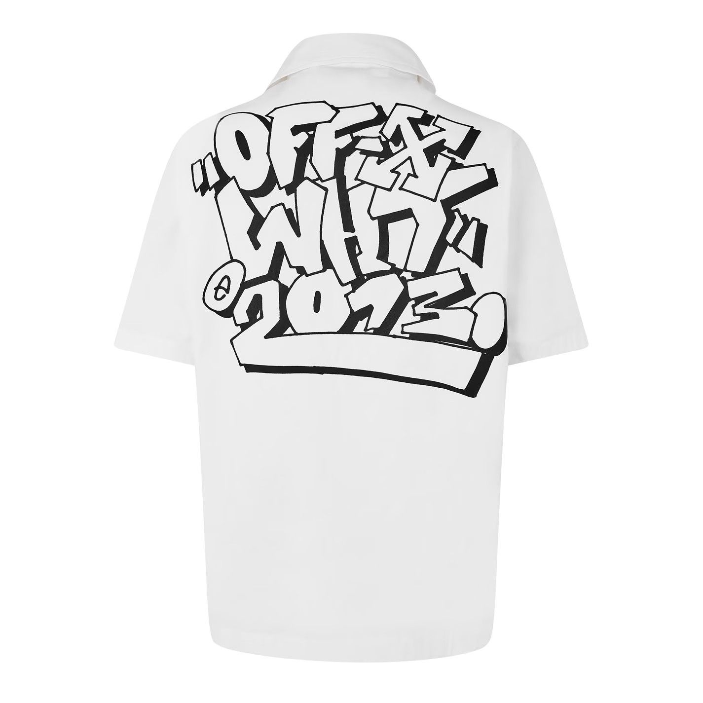 Off-White o1g2r1mq0326 Graphic Print Overshirt in White Size US S / EU 44-46 / 1 - 2 Thumbnail