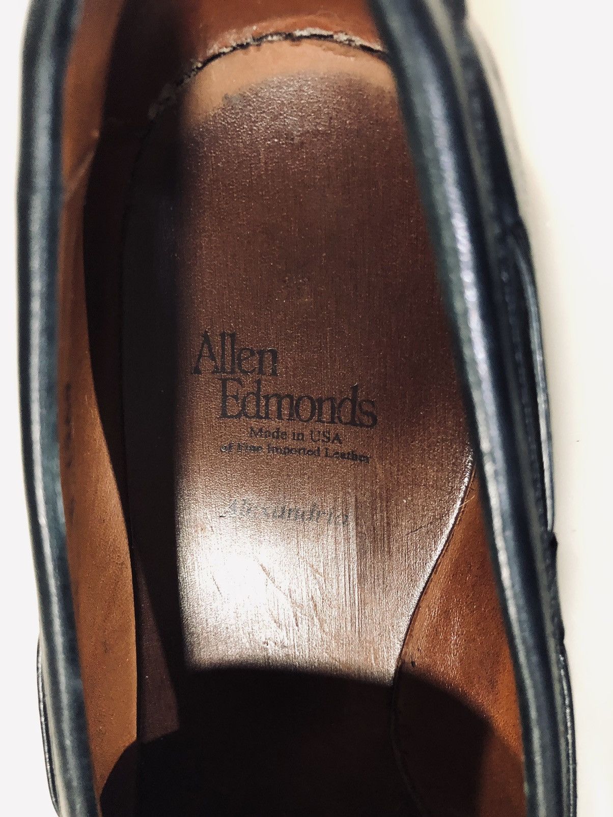 Allen Edmonds AE 🇺🇸 black leather Alexandria kilt tasseled vamp 11 D Size US 11 / EU 44 - 2 Thumbnail