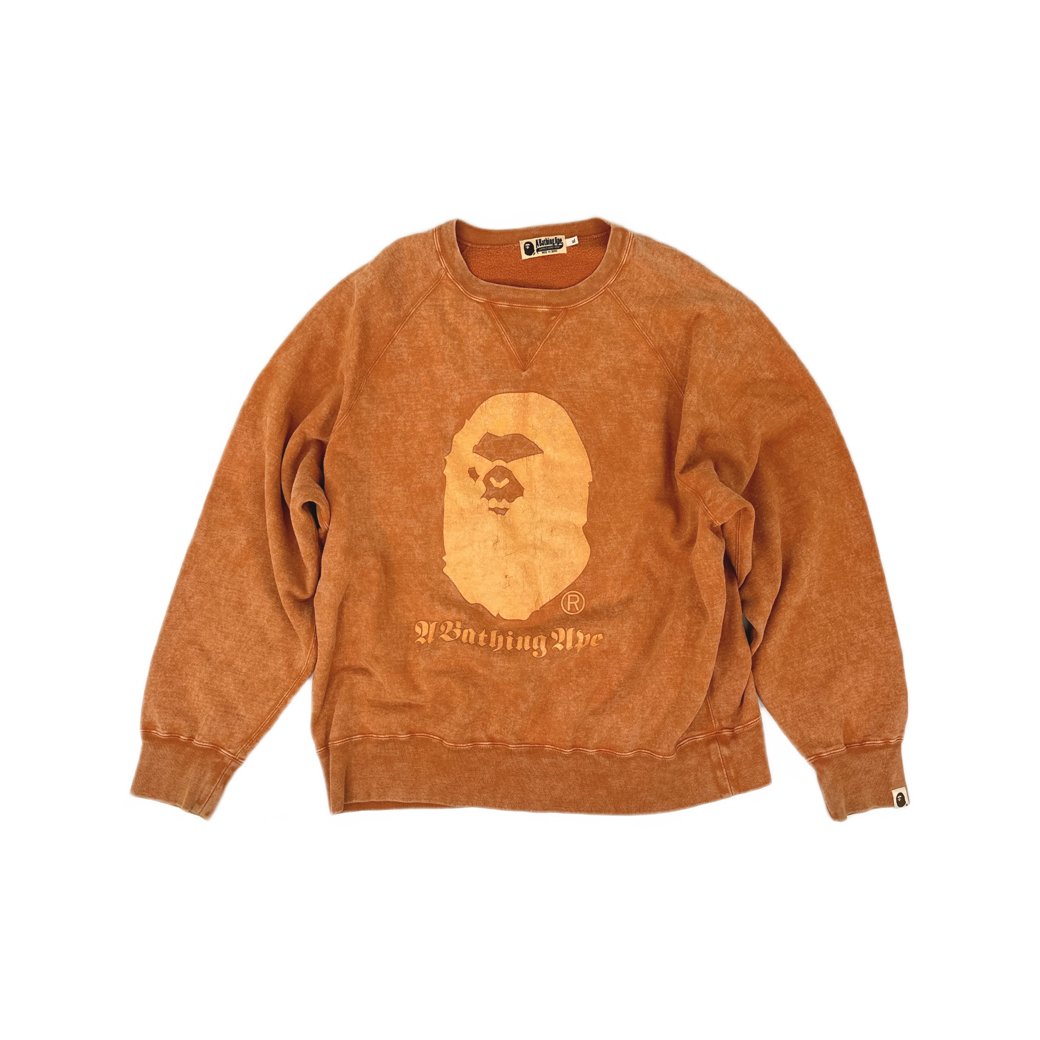 Bape A Bathing Ape Orange Ape Head Sweatshirt XL Size US XL / EU 56 / 4 - 1 Thumbnail