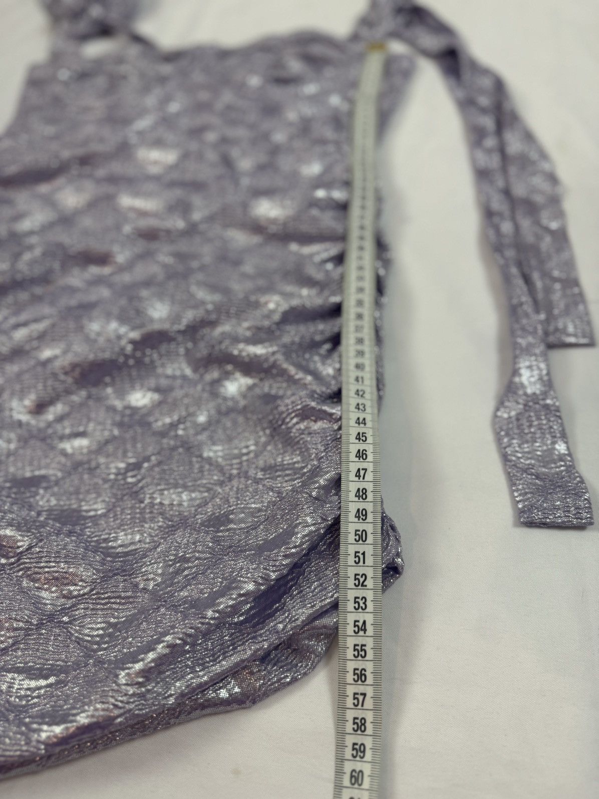 Lioness Lioness Senorita tie shoulder ruched dress in lilac snake Size S / US 4 / IT 40 - 11 Thumbnail