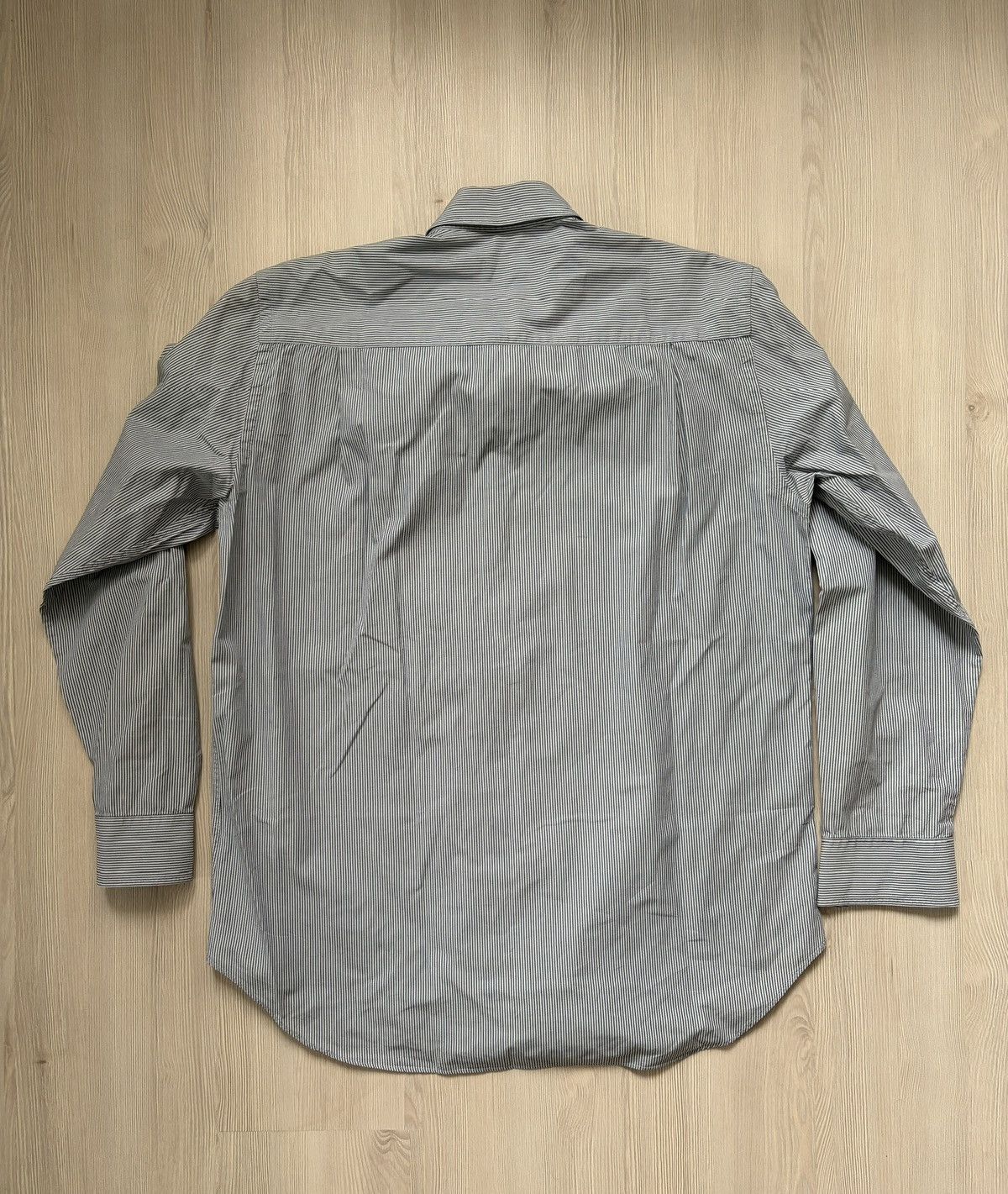 Giorgio Armani Giorgio Armani Pinstripe White Gray Shirt Size US L / EU 52-54 / 3 - 9 Thumbnail