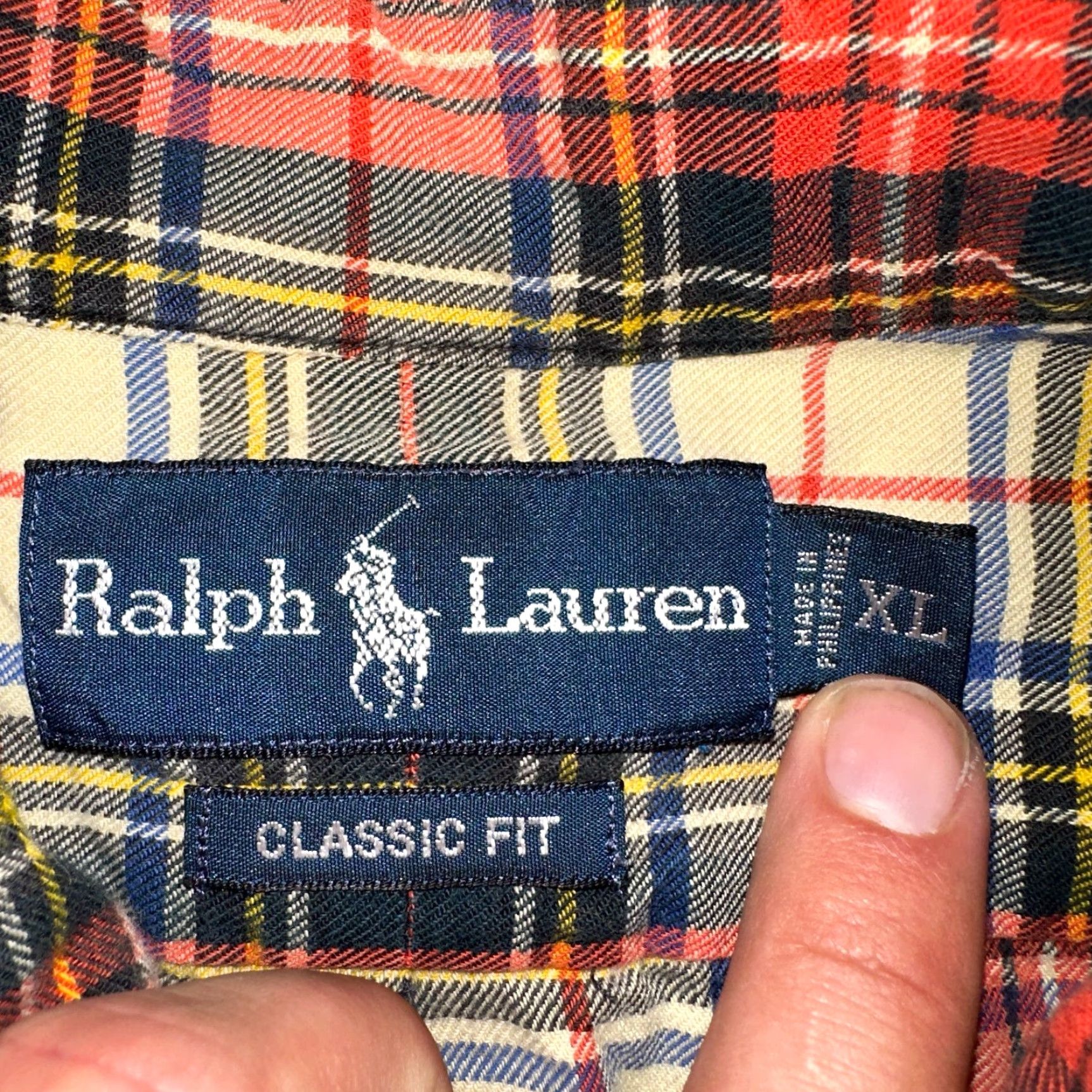 Ralph Lauren Ralph Lauren Classic Fit Shirt Plaid Button-Down XL Red Cotton Wool Blend Long Sleeve Mens Size US XL / EU 56 / 4 - 4 Thumbnail
