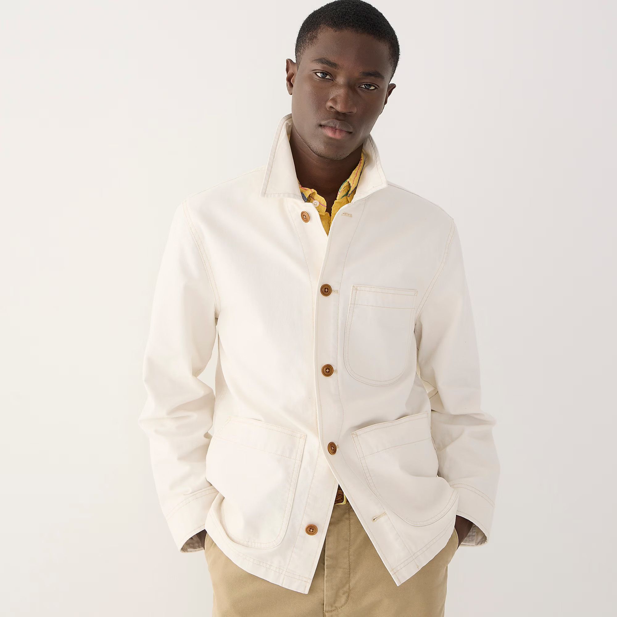 J.Crew × Wallace & Barnes J.Crew Wallace & Barnes lightweightTwill Chore Jacket Ecru Size US S / EU 44-46 / 1 - 6 Thumbnail