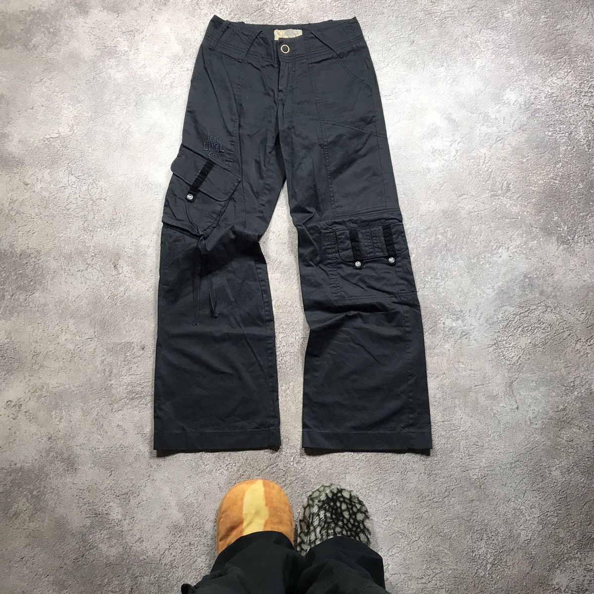 Vintage Vintage 90s Baggy Cargo Pants Black Parachute Streetwear 27 Size 27" / US 4 / IT 40 - 2 Thumbnail