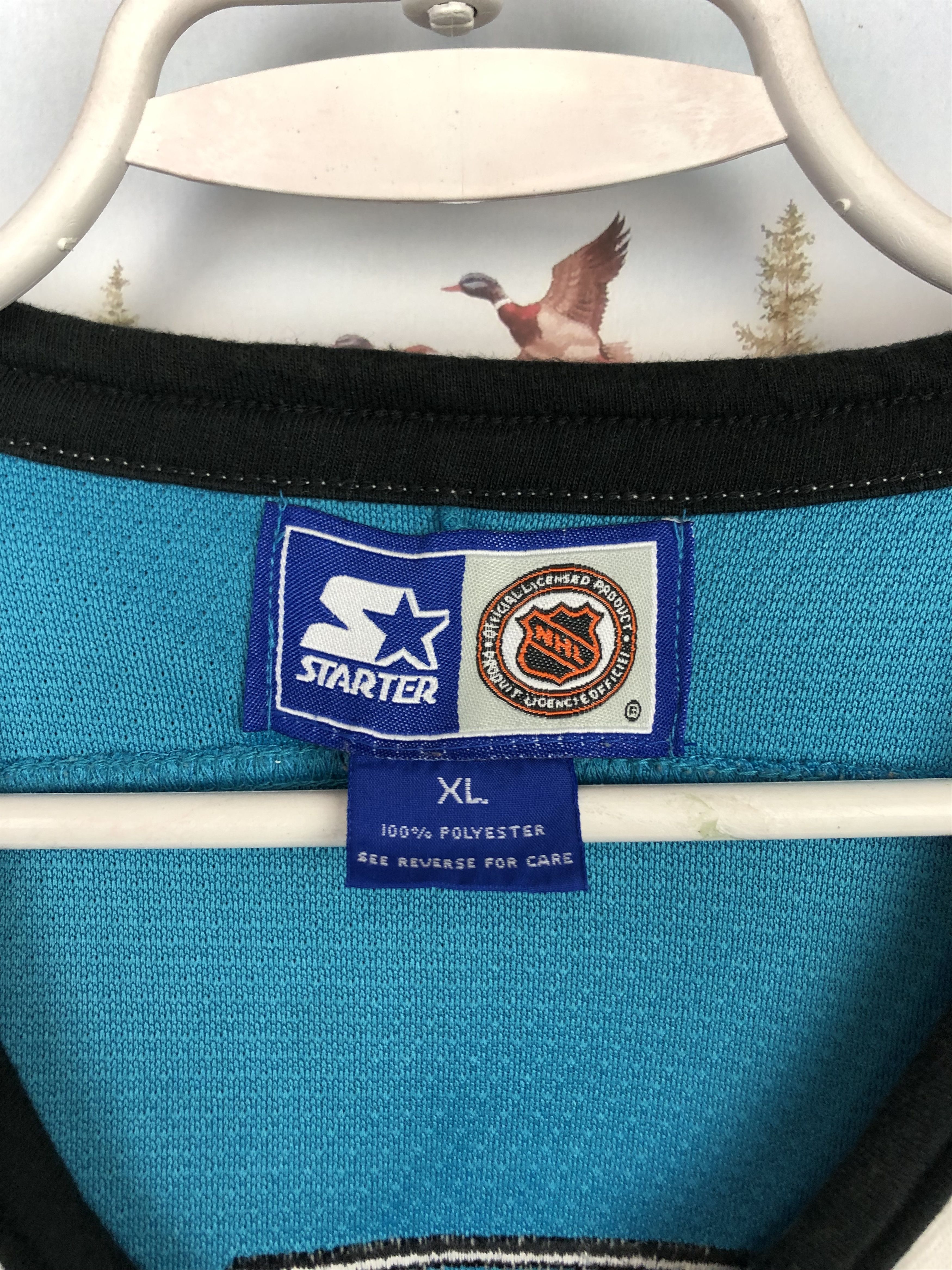 Starter × Vintage Vintage 90's Starter San Jose Sharks Hockey Jersey #2 Shirt Size US XL / EU 56 / 4 - 7 Thumbnail