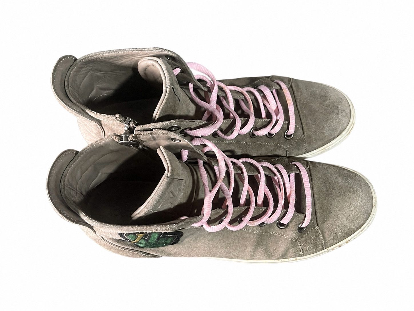 Louis Vuitton Louis Vuitton Beige Pink Monogram High Tops SZ 9.5 Size US 9.5 / EU 42-43 - 6 Thumbnail
