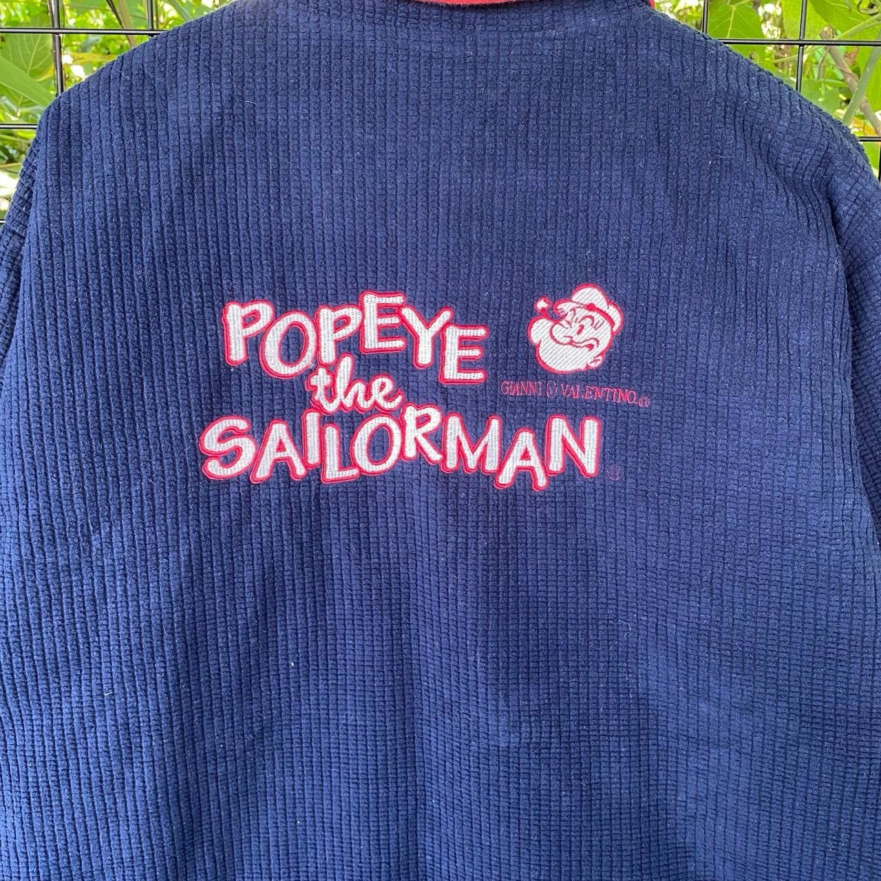 Gianni Valentino × Valentino Vtg Gianni Valentino X Popeye The Sailorman Button Up Size US L / EU 52-54 / 3 - 10 Thumbnail