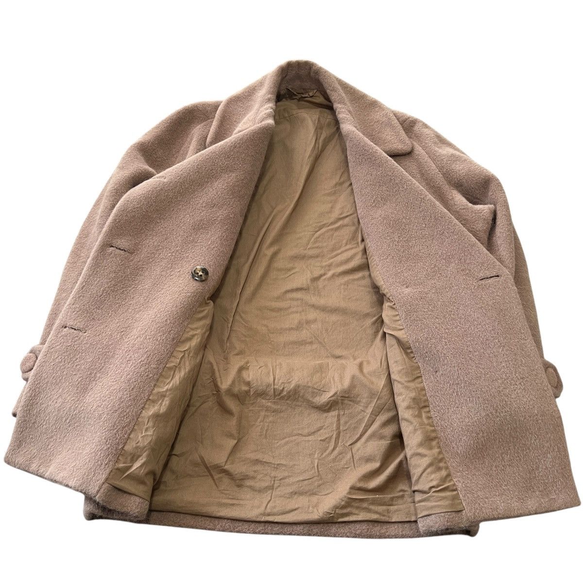 Maison Margiela MAISON MARGIELA ④ Alpaca Double-Breasted Wool Coat Size XS / US 0-2 / IT 36-38 - 4 Thumbnail