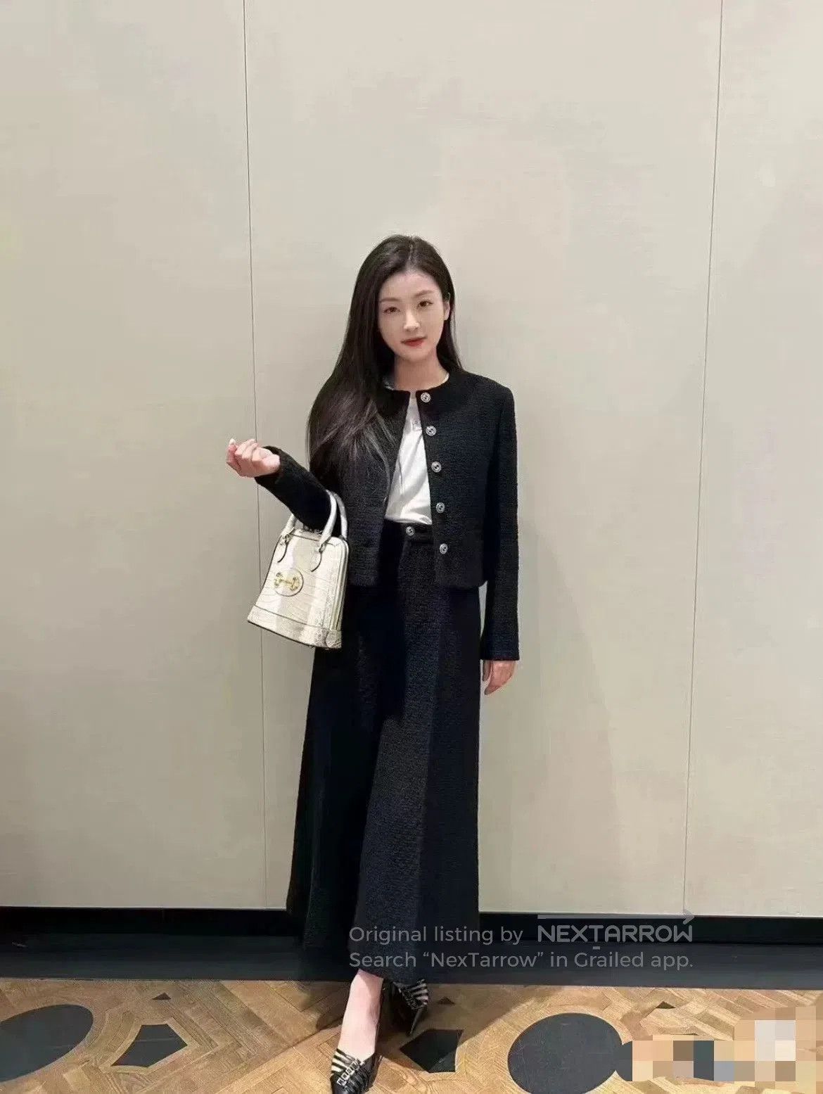 Gucci Gucci Black Woven Tweed Coat. Size S / US 4 / IT 40 - 8 Thumbnail