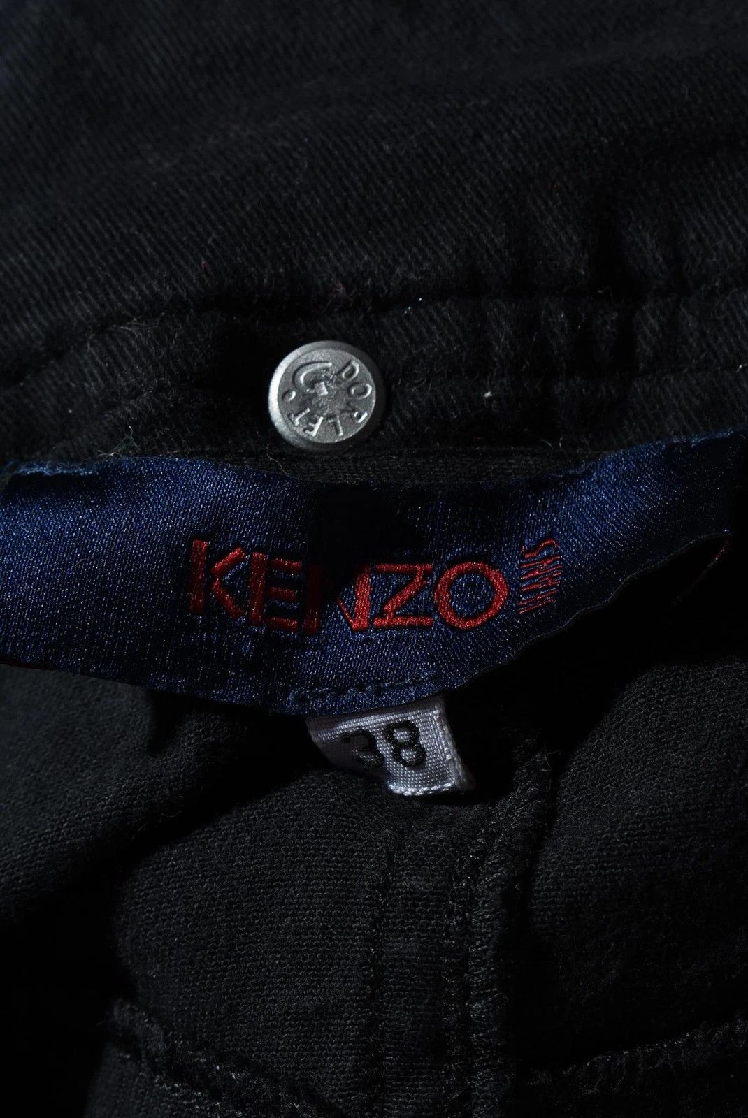 Kenzo Women's Kenzo Jeans Black Denim Ruffle Frill Mini Skirt Size 32" / US 10 / IT 46 - 4 Thumbnail