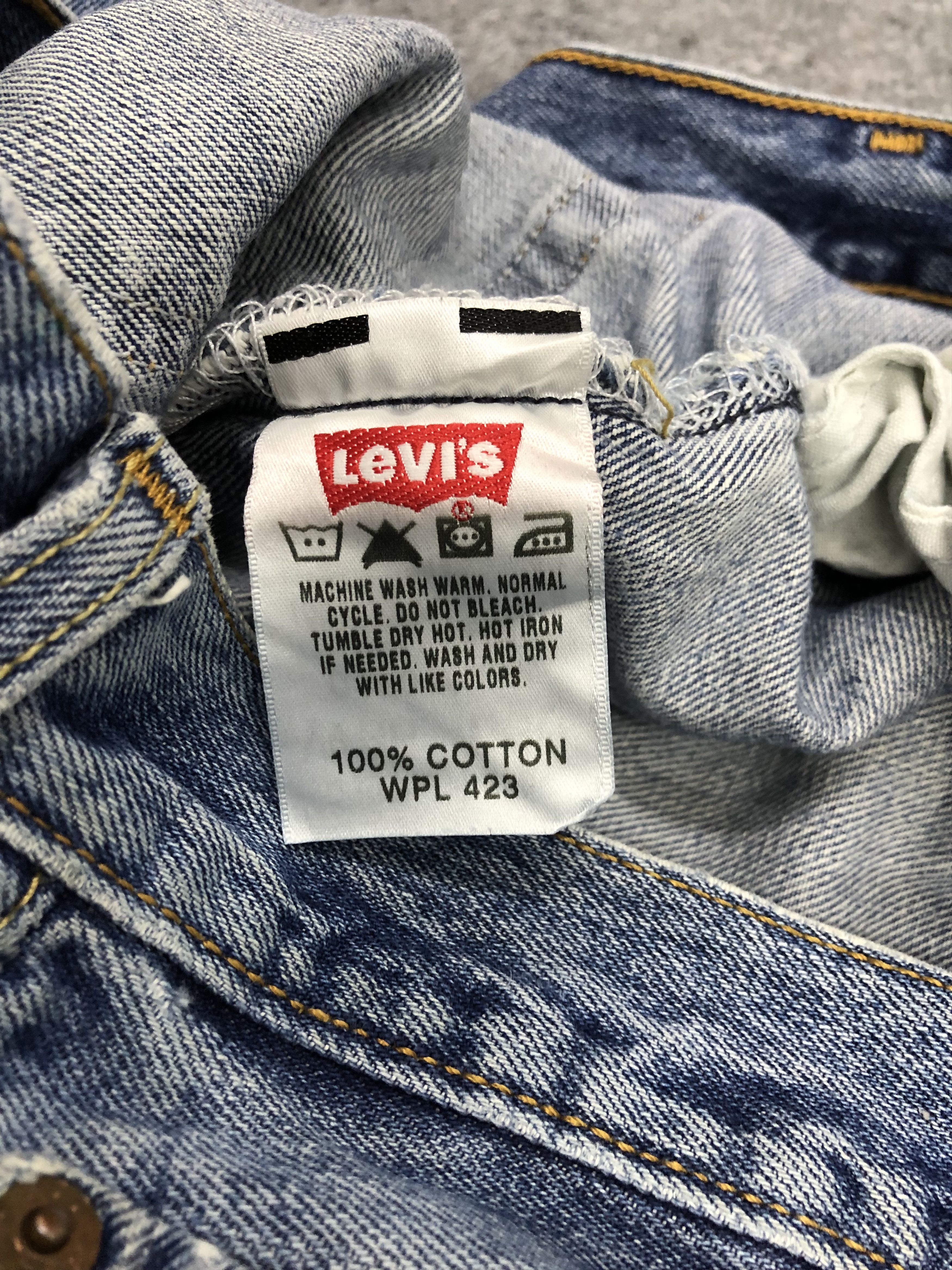 Levi's × Vintage Vintage 90s Levis 501 Light Wash Jeans DP0978 Size US 36 / EU 52 - 6 Thumbnail