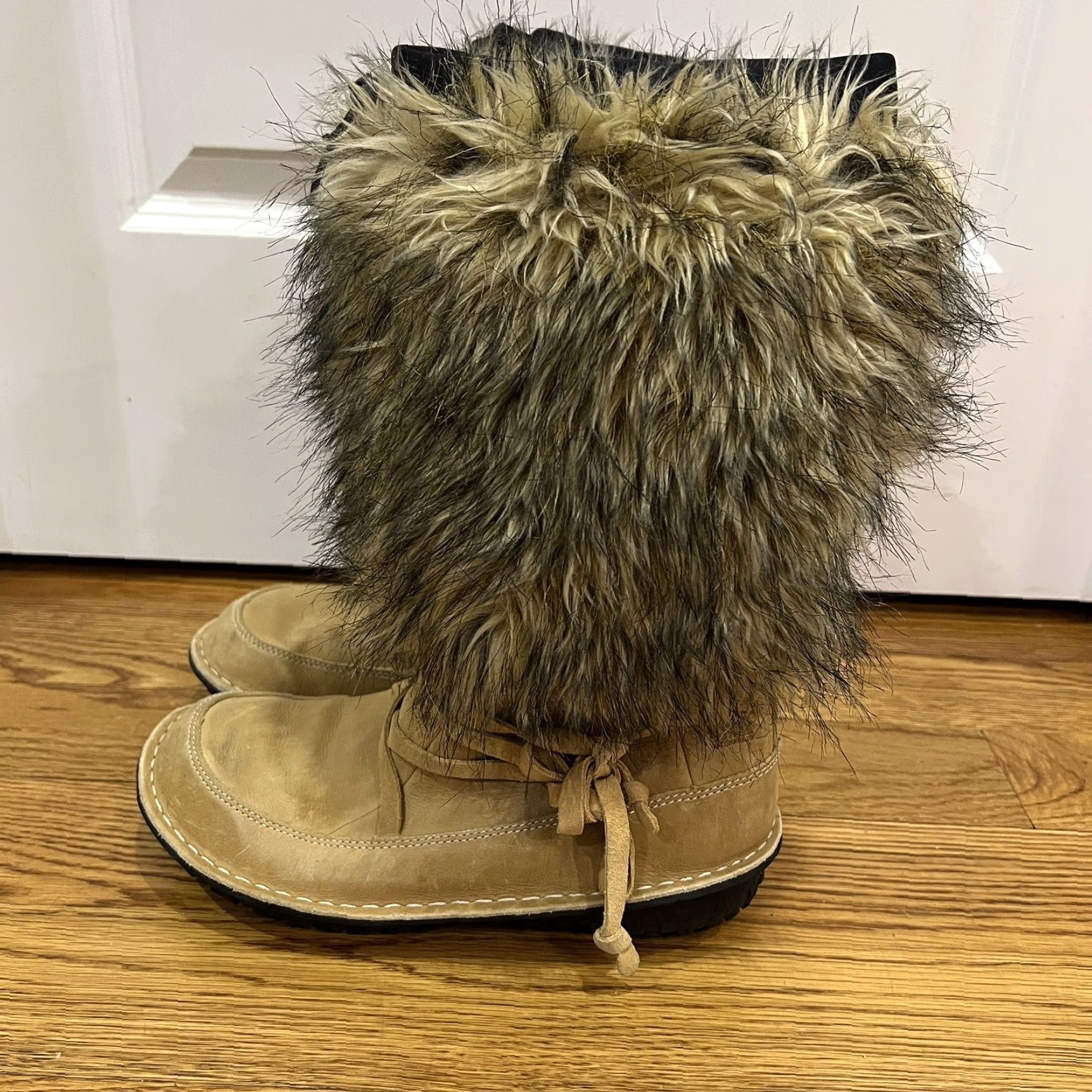 SOREL Sorel Ahnah Thinsulate Winter Snow Boots Women Size 8 Waterproof Insulated Brown Faux Fur Leather Mid-Calf Size US 8 / IT 38 - 2 Thumbnail