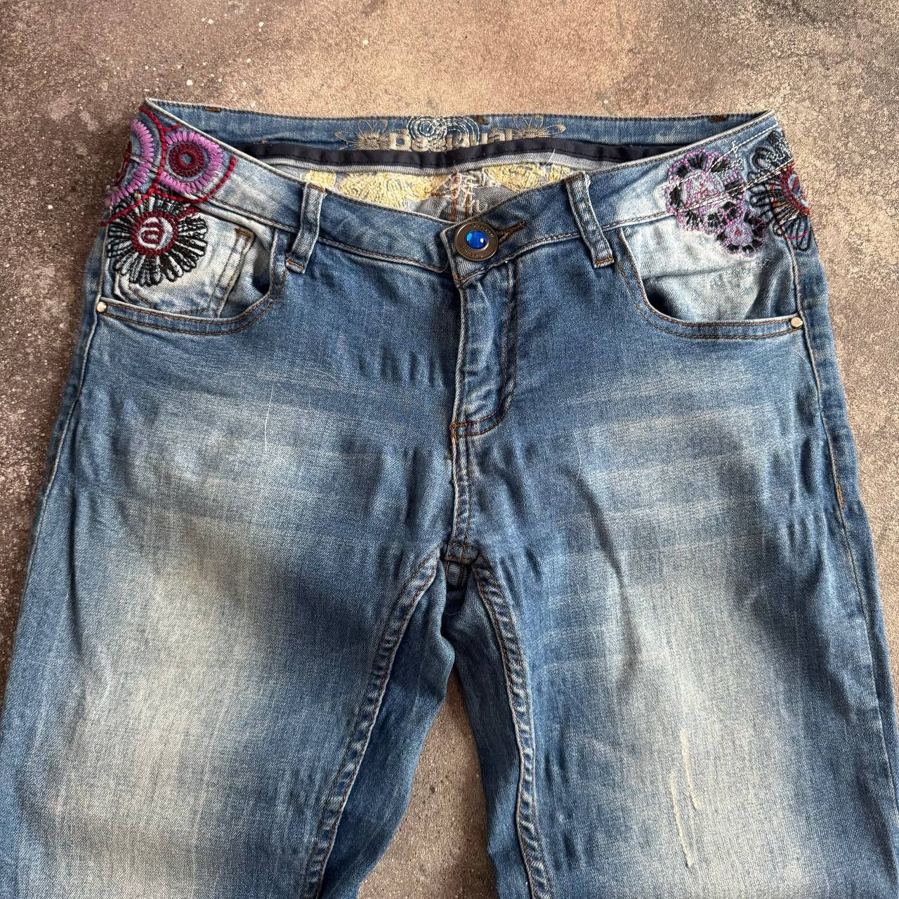Desigual × Japanese Brand × Vintage Y2K Desigual Vintage Amazing Skinny Cuffed Jeans Size 27" / US 4 / IT 40 - 6 Thumbnail
