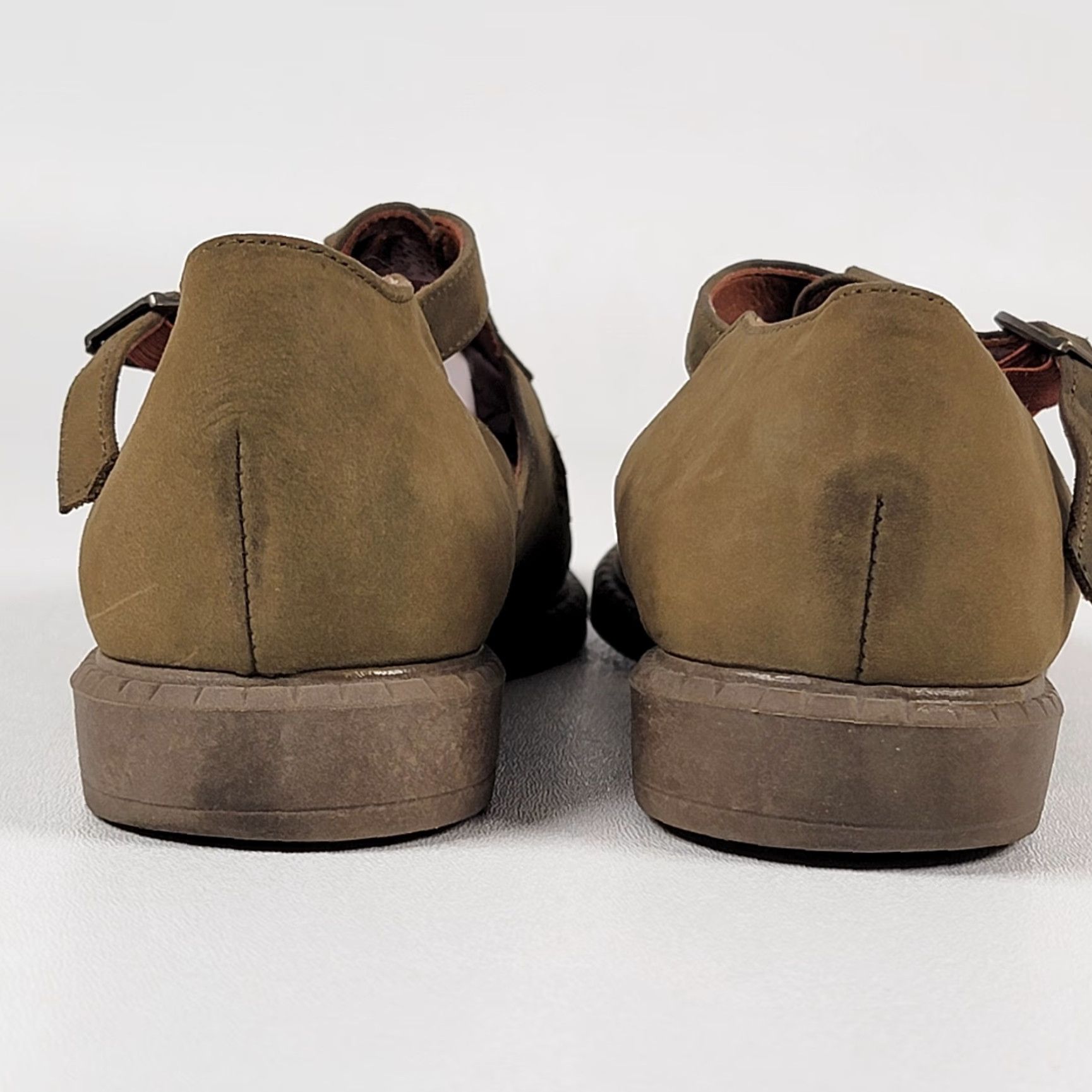 Vintage Brass Plum Comfort T Strap Mary Jane Flat Women 5.5 US Brown Leather Size US 6 / IT 36 - 4 Thumbnail