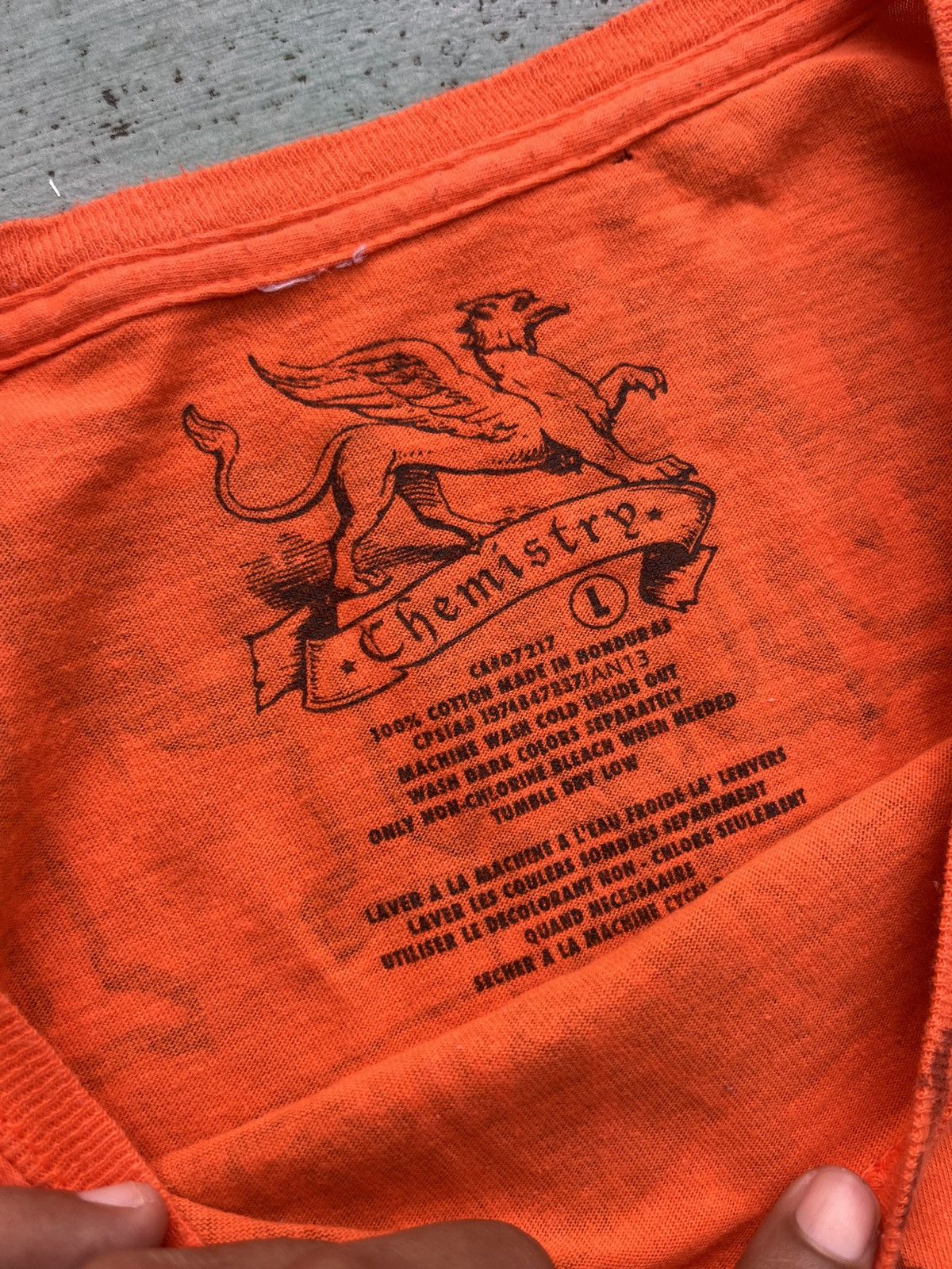 Beauty Beast JAPANESE Y2K AFFLICATION SKULL CROSS FULL PRINT ORANGE TEE Size US M / EU 48-50 / 2 - 4 Thumbnail