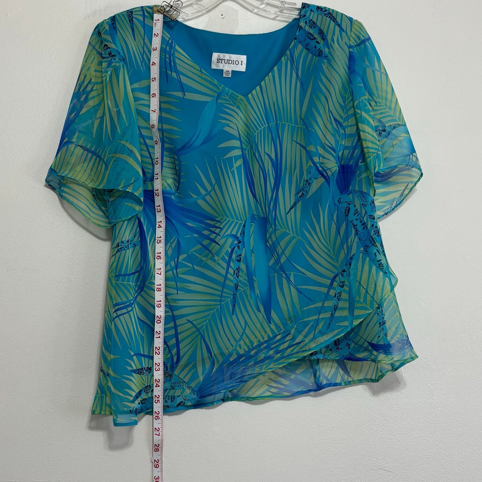 Other Studio 1 Floral Maxi Skirt Set 14W Blue Yellow Tropical 2pc Size 36" / US 14 / IT 50 - 5 Thumbnail