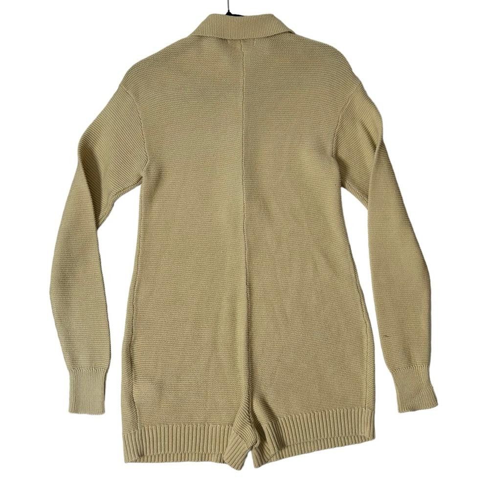 Designer WeWoreWhat l Tan Knit Casual Romper Small Size 28" / US 6 / IT 42 - 4 Thumbnail