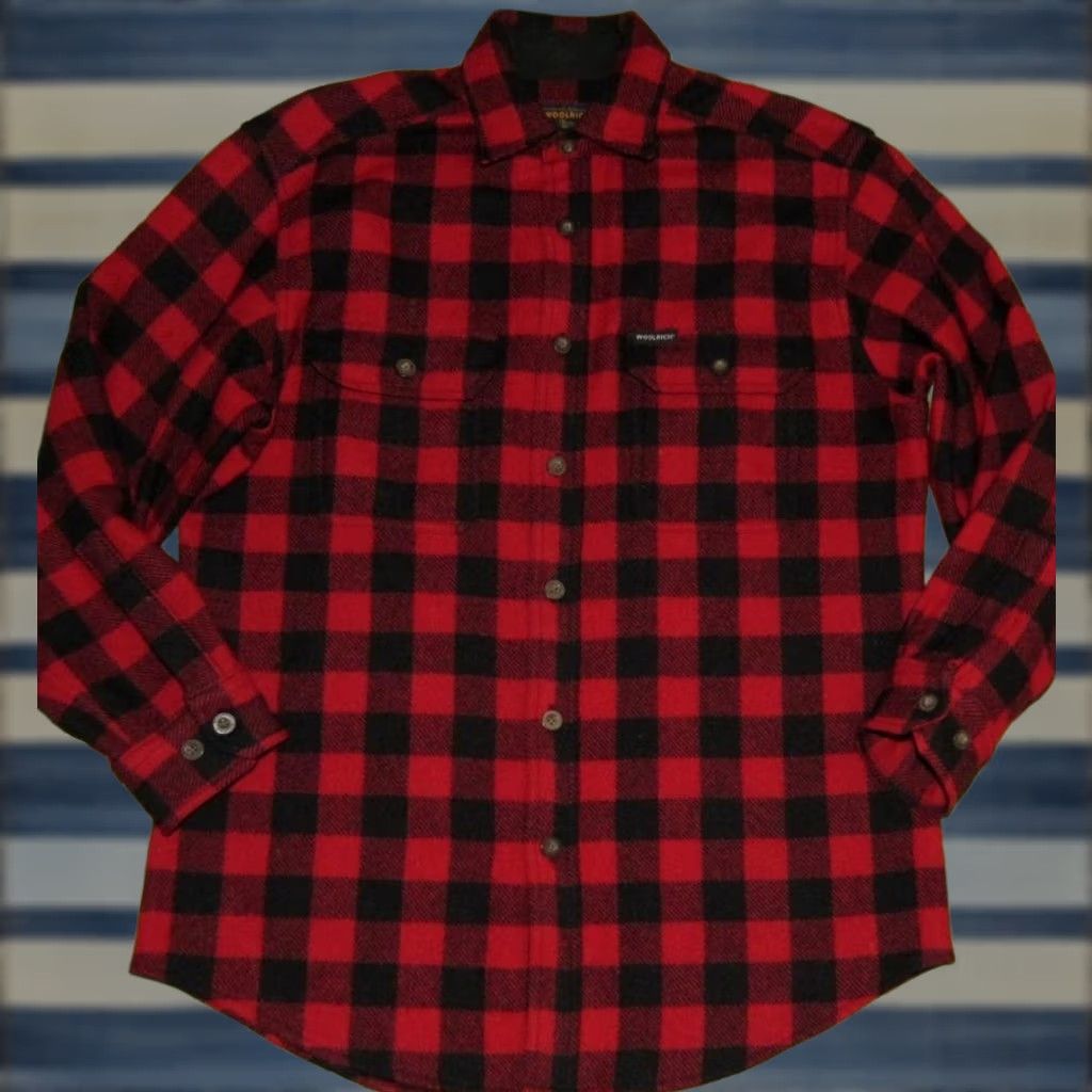 Vintage Vtg WOOLRICH Black Red Buffalo Plaid Long Sleeve Shirt Jacket Medium Mens Shirt Size US M / EU 48-50 / 2 - 1 Thumbnail