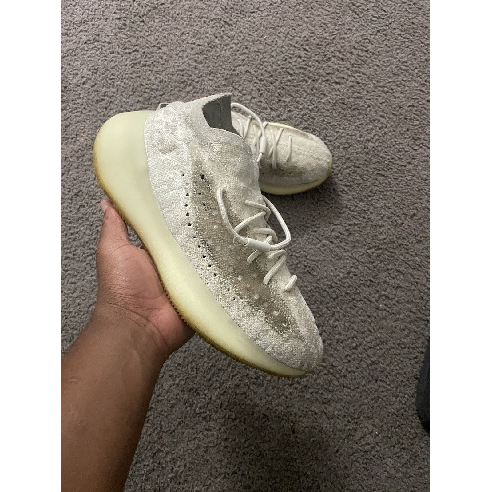 adidas gazelle silver green womens adidas Yeezy Boost 380 Calcite Glow – YankeeKicks Online main image 1
