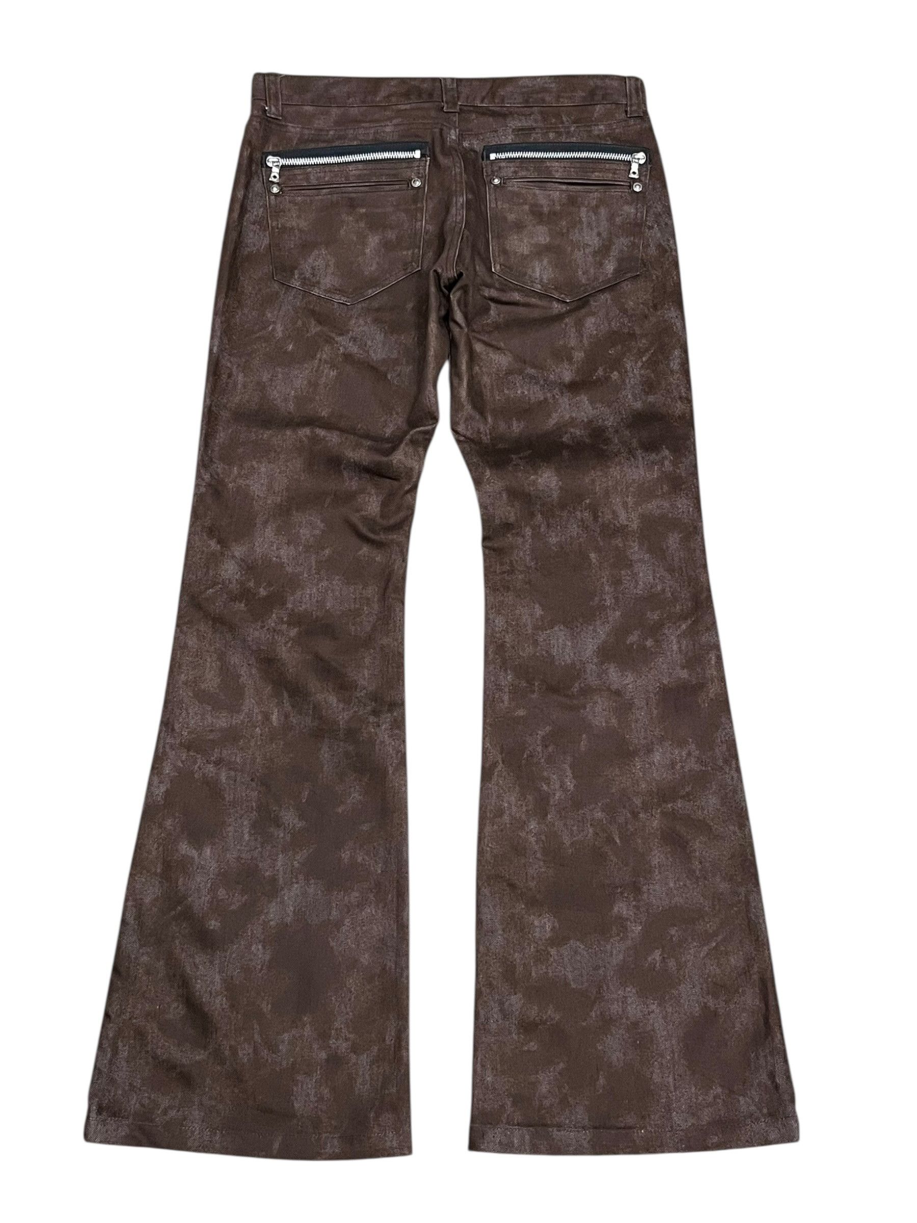 semanticdesign Vtg Semantic Design Abstract Spot Rust Grunge Runway Flares Size US 31 - 4 Thumbnail