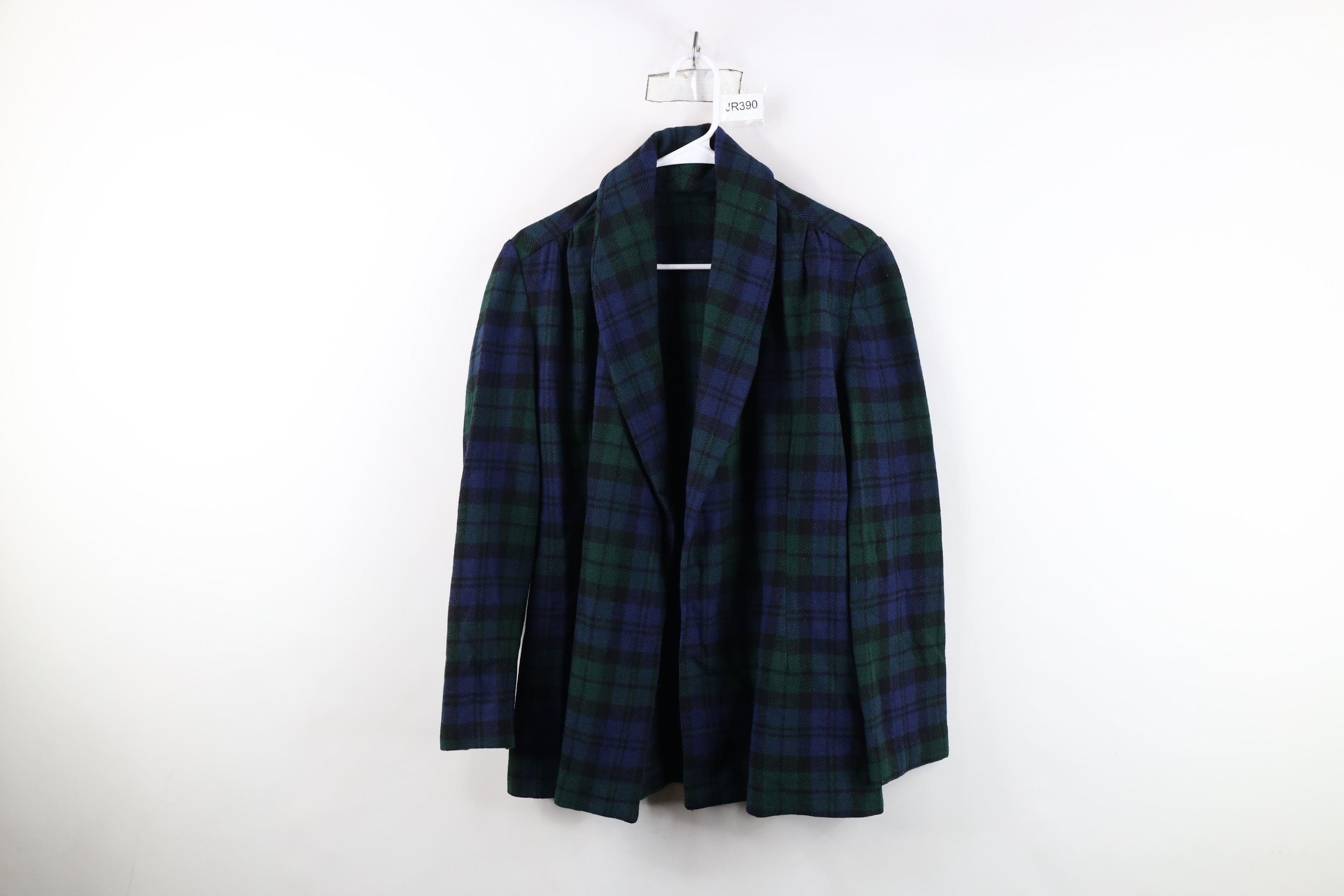 Vintage Vintage 50s Plaid Open Front Oversized Baggy Blazer Jacket Size M / US 6-8 / IT 42-44 - 1 Thumbnail